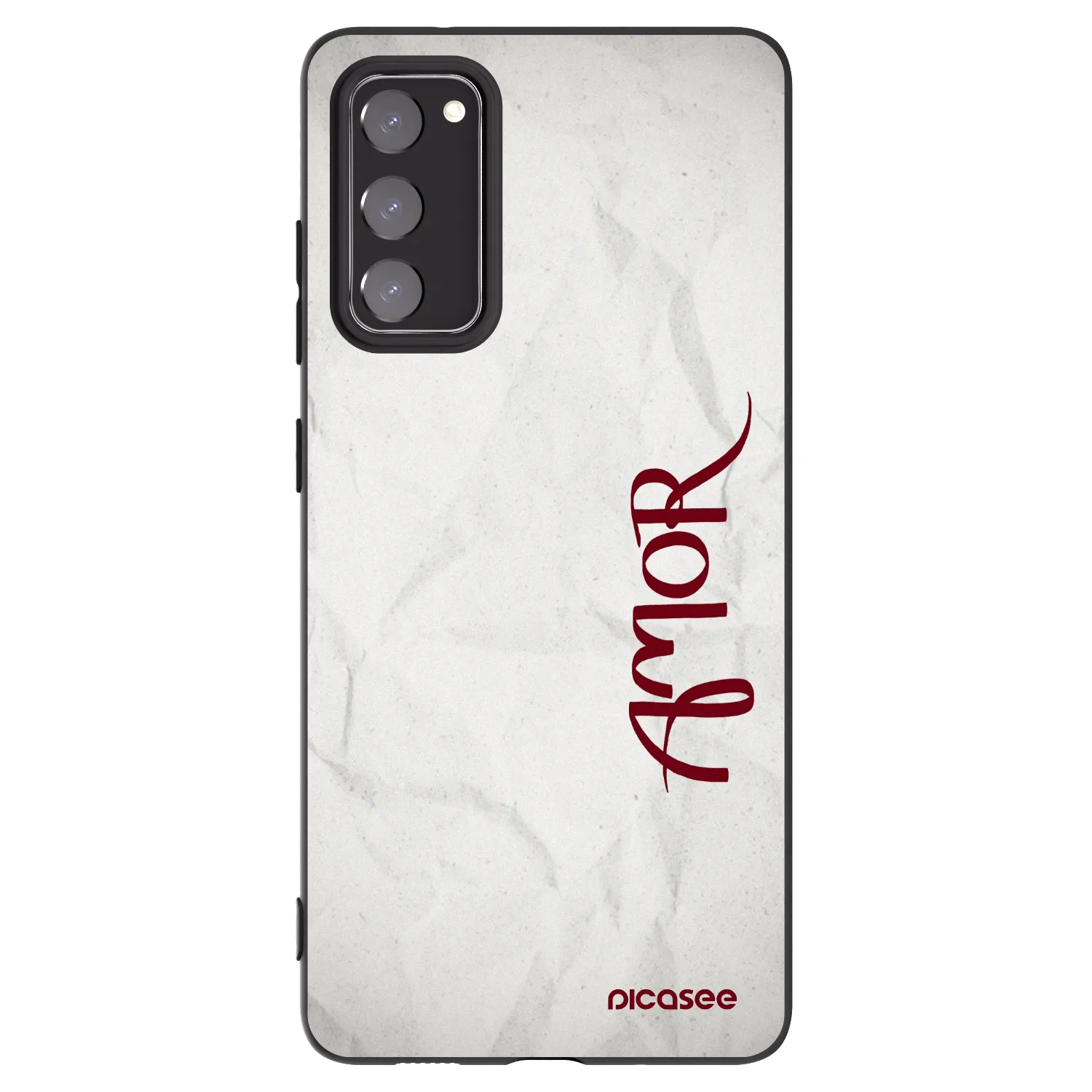 Picasee Μαύρη θήκη σιλικόνης για Samsung Galaxy S20 FE - Amor