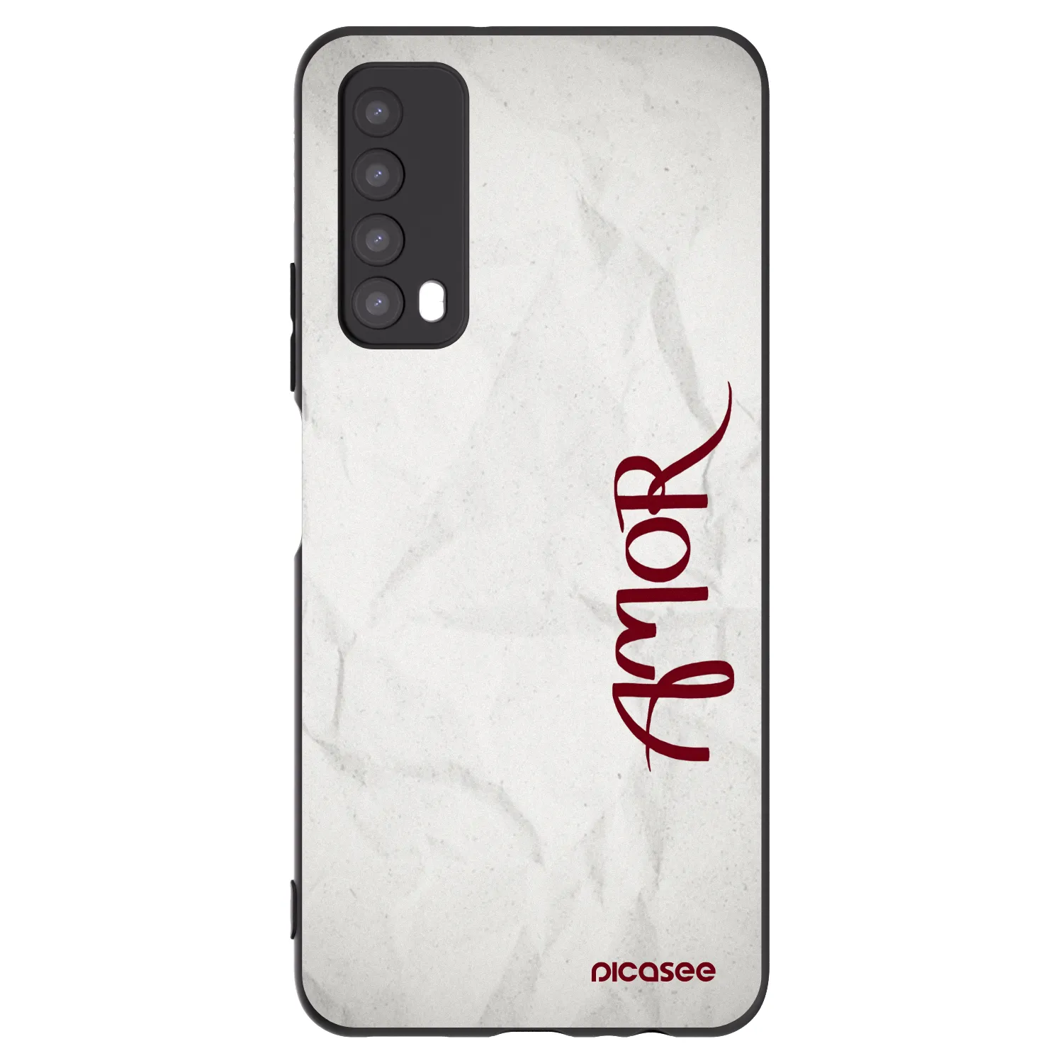 Picasee Μαύρη θήκη σιλικόνης για Huawei P Smart 2021 - Amor