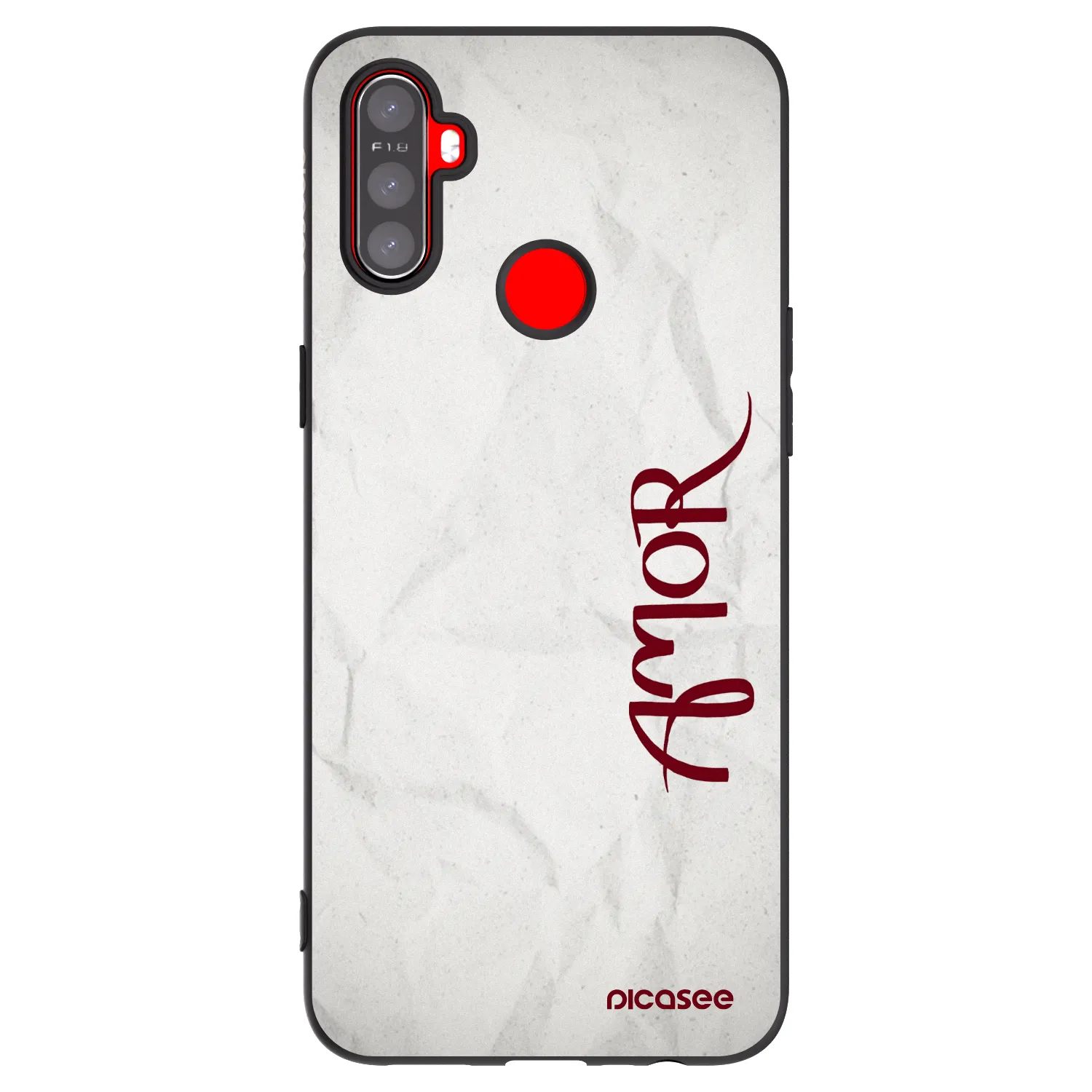 Picasee Μαύρη θήκη σιλικόνης για Realme C3 - Amor