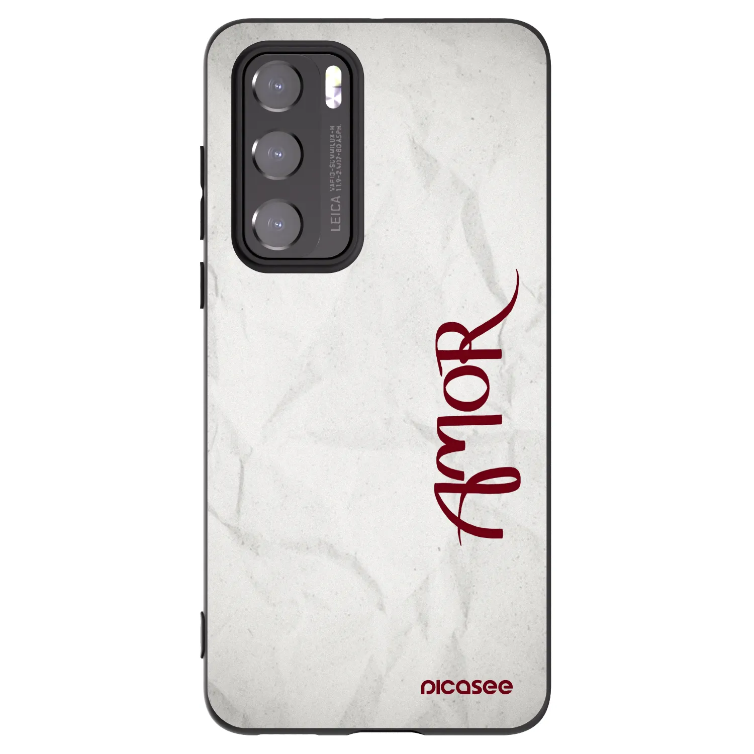 Picasee Μαύρη θήκη σιλικόνης για Huawei P40 - Amor
