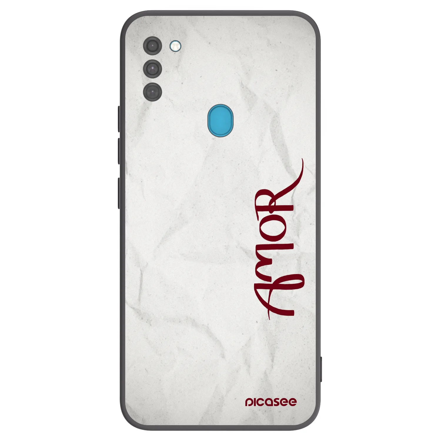 Picasee Μαύρη θήκη σιλικόνης για Samsung Galaxy M11 - Amor