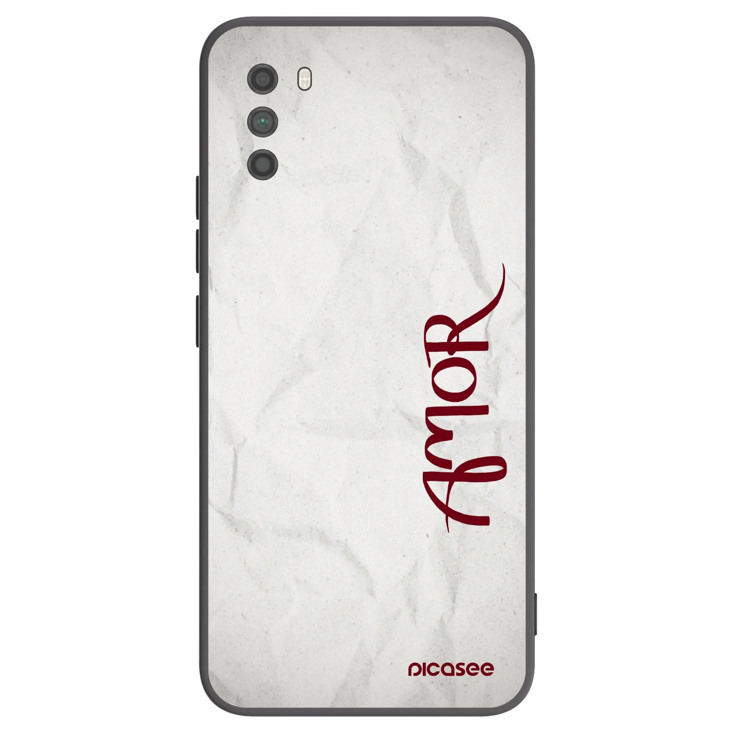 Picasee Μαύρη θήκη σιλικόνης για Xiaomi Poco M3 - Amor