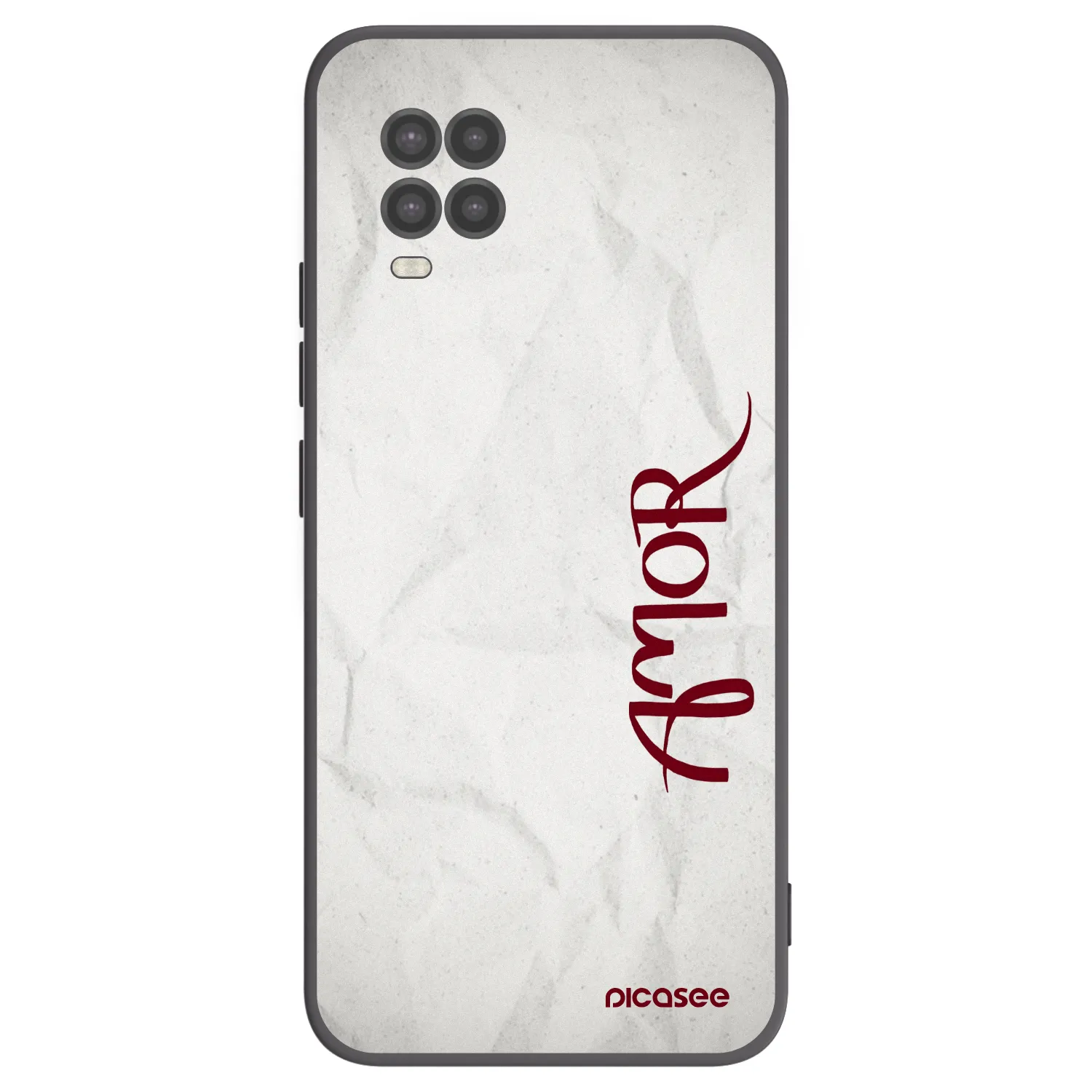Picasee Μαύρη θήκη σιλικόνης για Xiaomi Mi 10 Lite - Amor