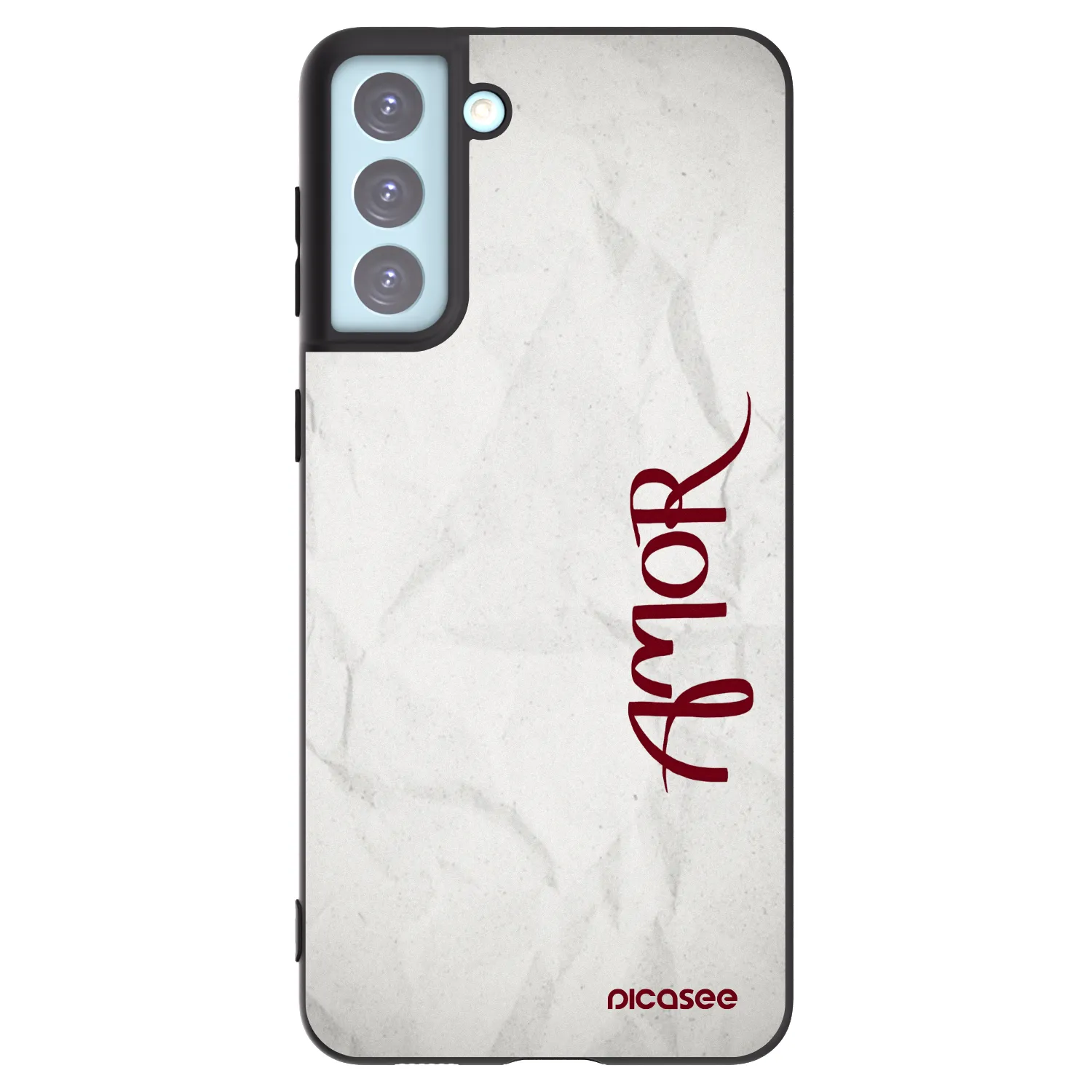 Picasee Μαύρη θήκη σιλικόνης για Samsung Galaxy S21+ 5G G996F - Amor