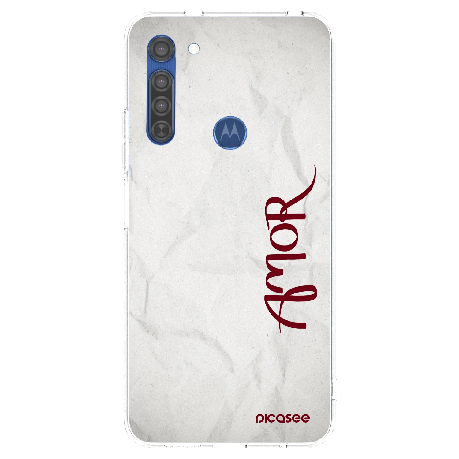 Picasee διαφανής θήκη σιλικόνης Motorola Moto G8 - Amor