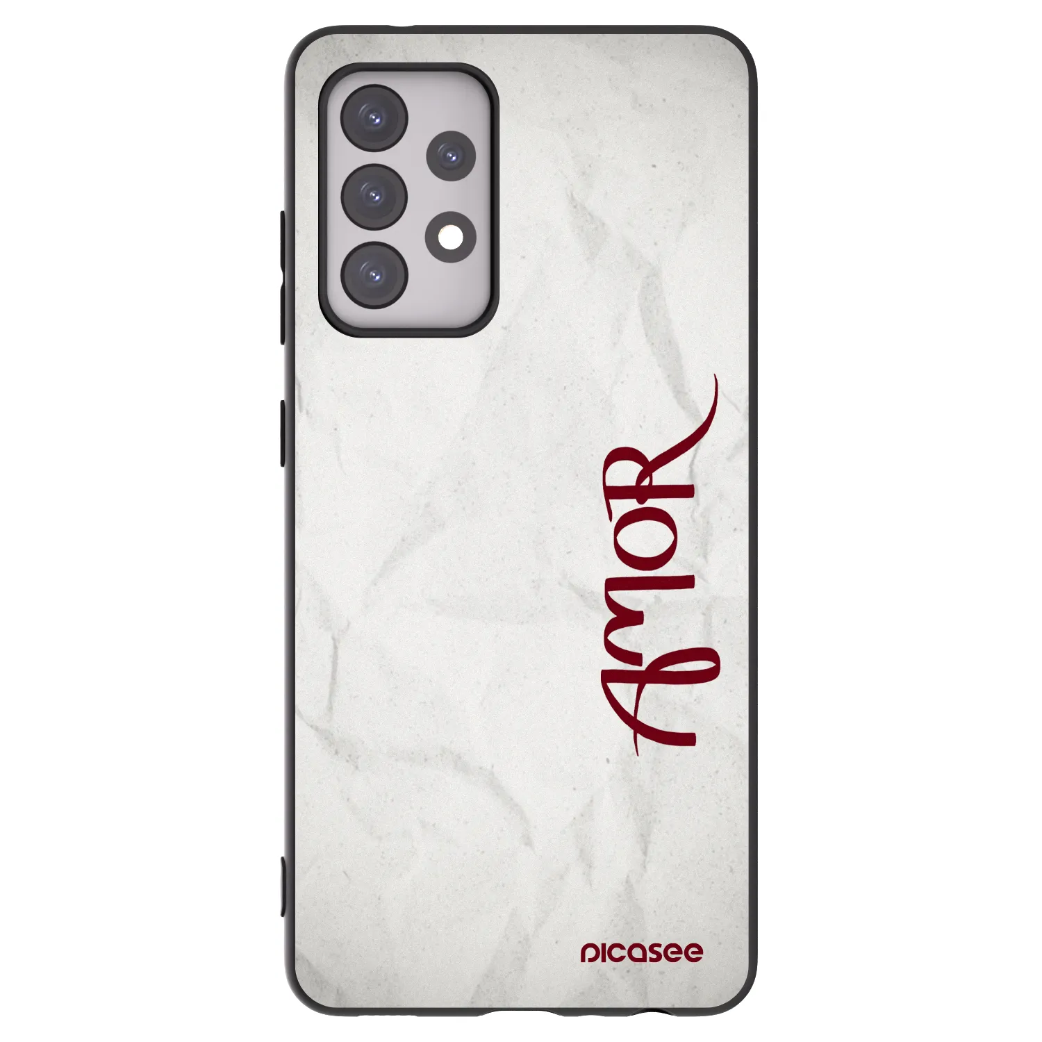 Picasee Μαύρη θήκη σιλικόνης για Samsung Galaxy A52 5G A525F - Amor