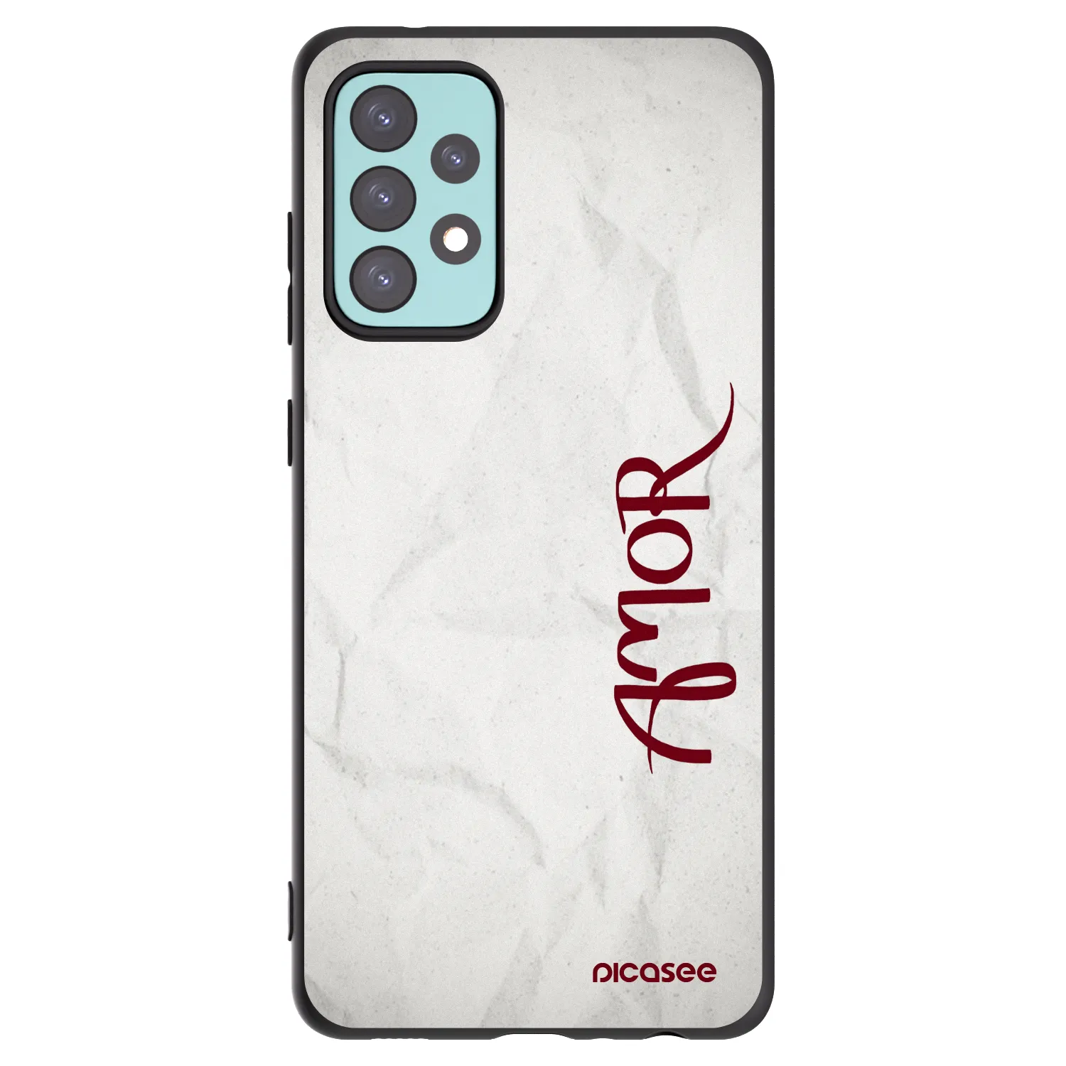 Picasee Μαύρη θήκη σιλικόνης για Samsung Galaxy A72 A725F - Amor