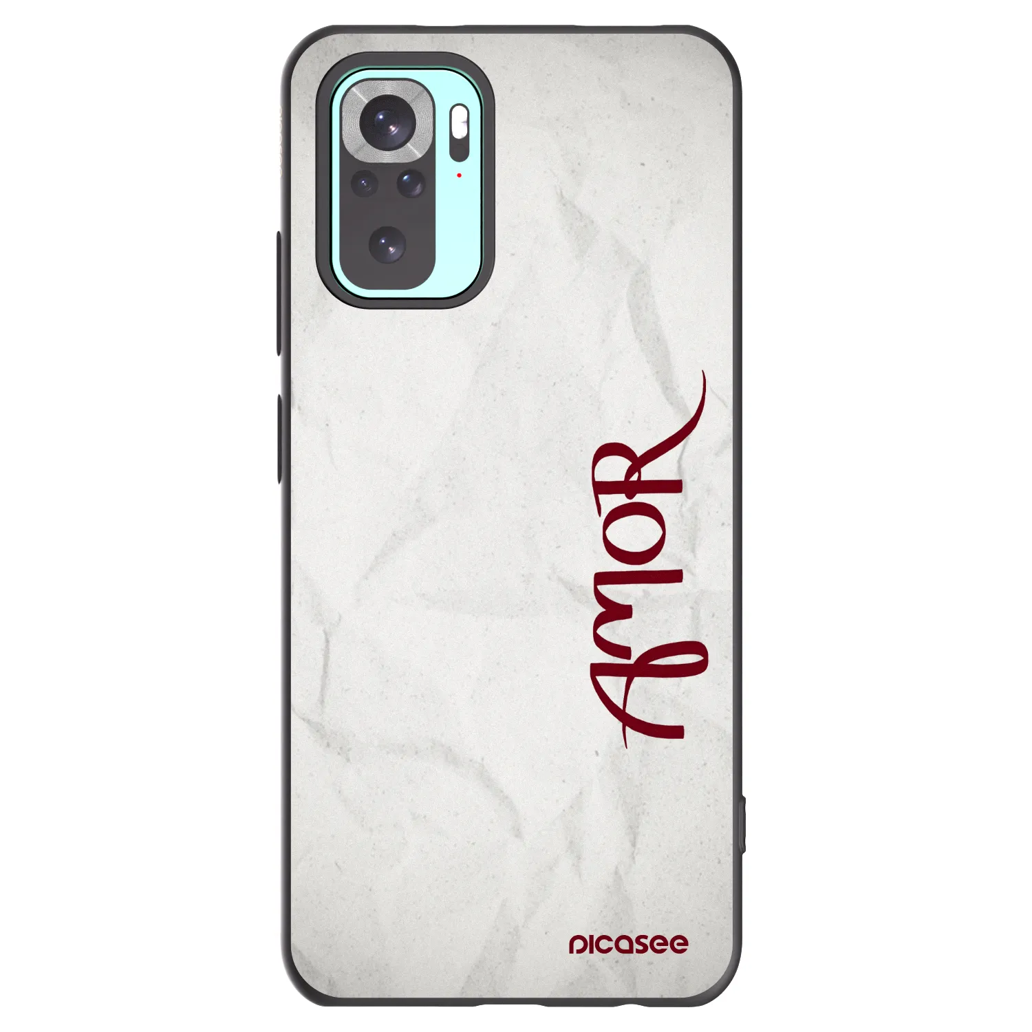 Picasee Μαύρη θήκη σιλικόνης για Xiaomi Redmi Note 10 Pro - Amor