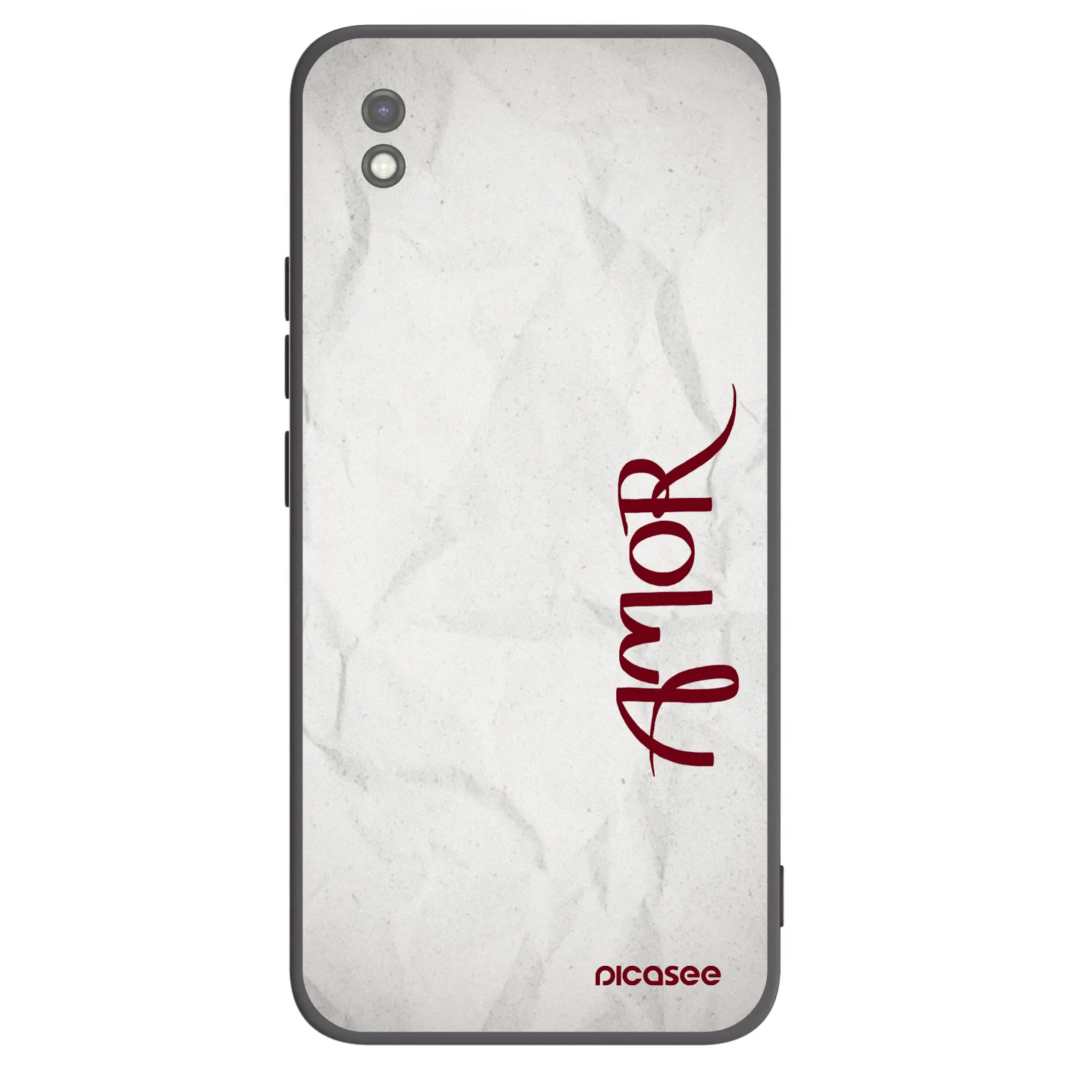 Picasee Μαύρη θήκη σιλικόνης για Xiaomi Redmi 9AT - Amor
