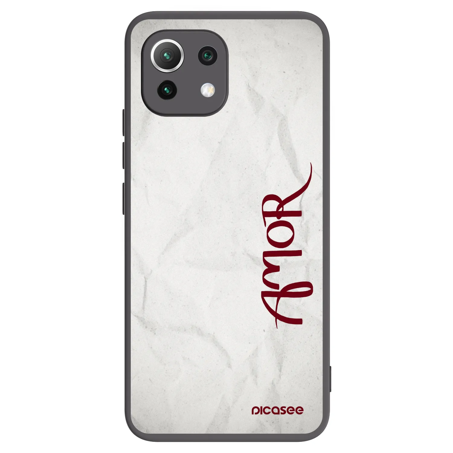 Picasee Μαύρη θήκη σιλικόνης για Xiaomi Mi 11 Lite - Amor