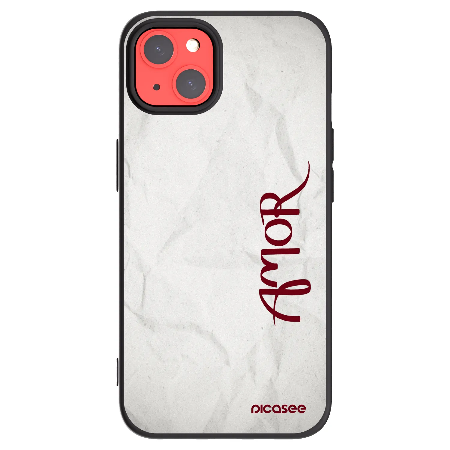 Picasee Μαύρη θήκη σιλικόνης για Apple iPhone 13 - Amor
