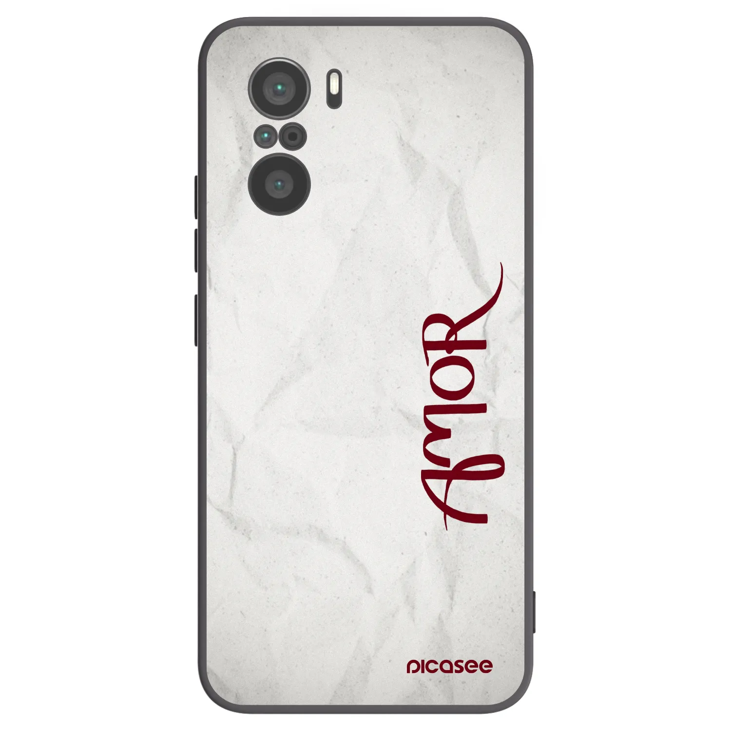 Picasee Μαύρη θήκη σιλικόνης για Xiaomi Poco F3 - Amor
