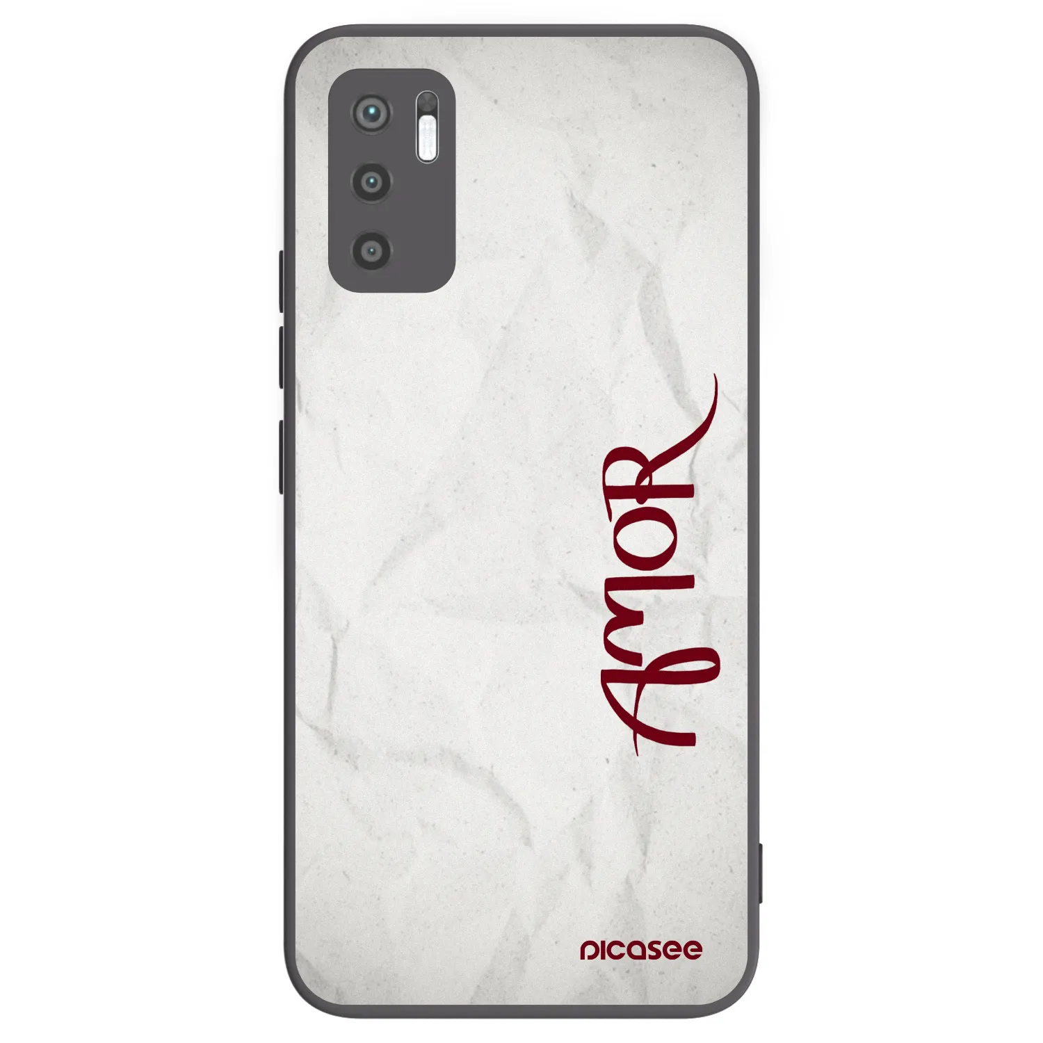 Picasee Μαύρη θήκη σιλικόνης για Xiaomi Redmi Note 10 5G - Amor