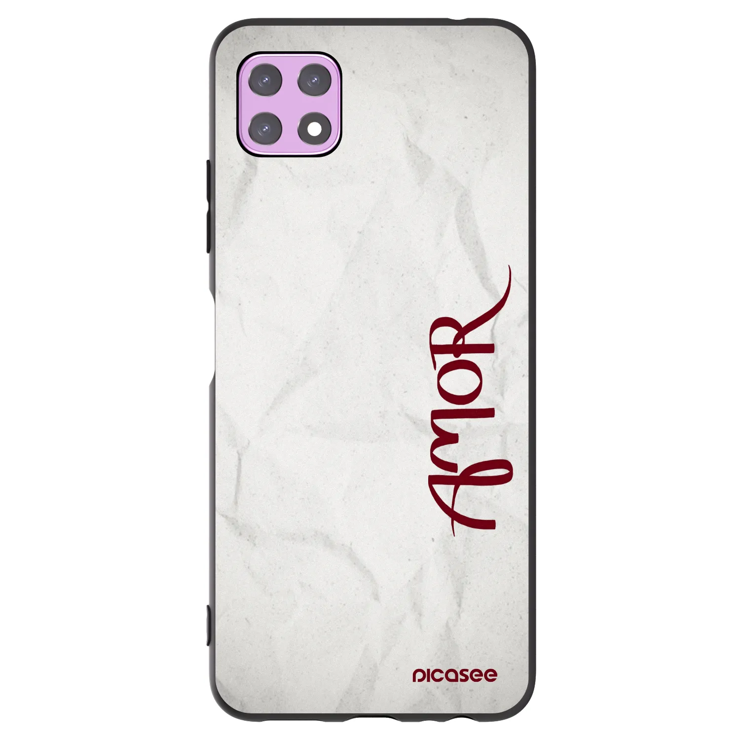 Picasee Μαύρη θήκη σιλικόνης για Samsung Galaxy A22 A226B 5G - Amor
