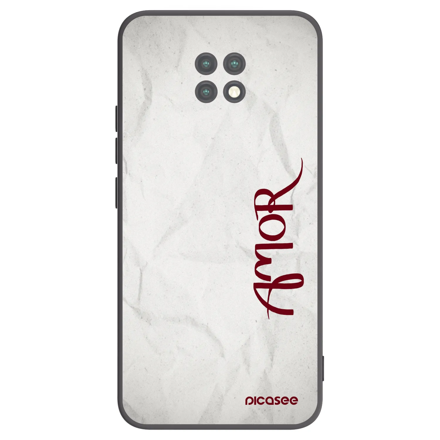 Picasee Μαύρη θήκη σιλικόνης για Xiaomi Redmi Note 9T - Amor