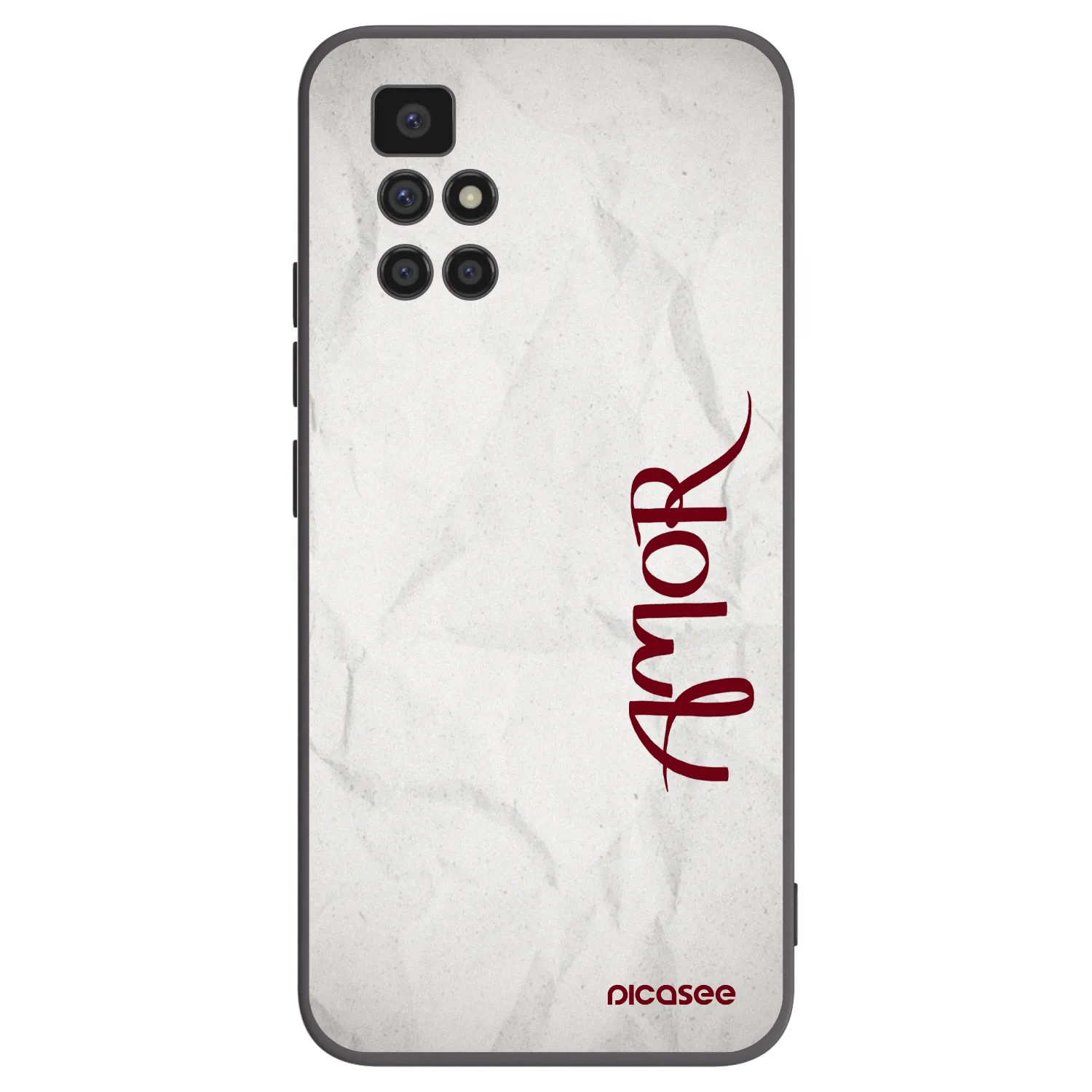 Picasee Μαύρη θήκη σιλικόνης για Xiaomi Redmi 10 - Amor