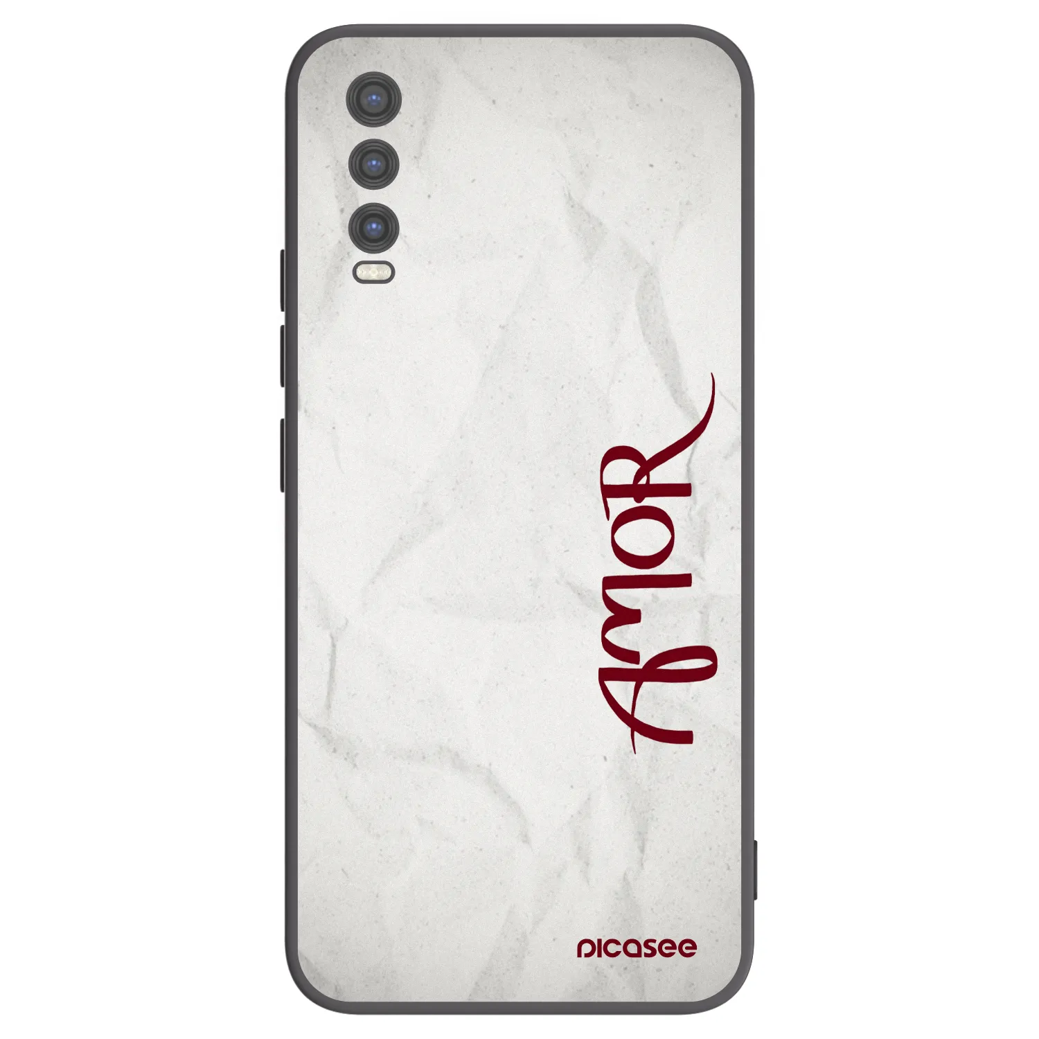 Picasee Μαύρη θήκη σιλικόνης για Vivo Y20s - Amor