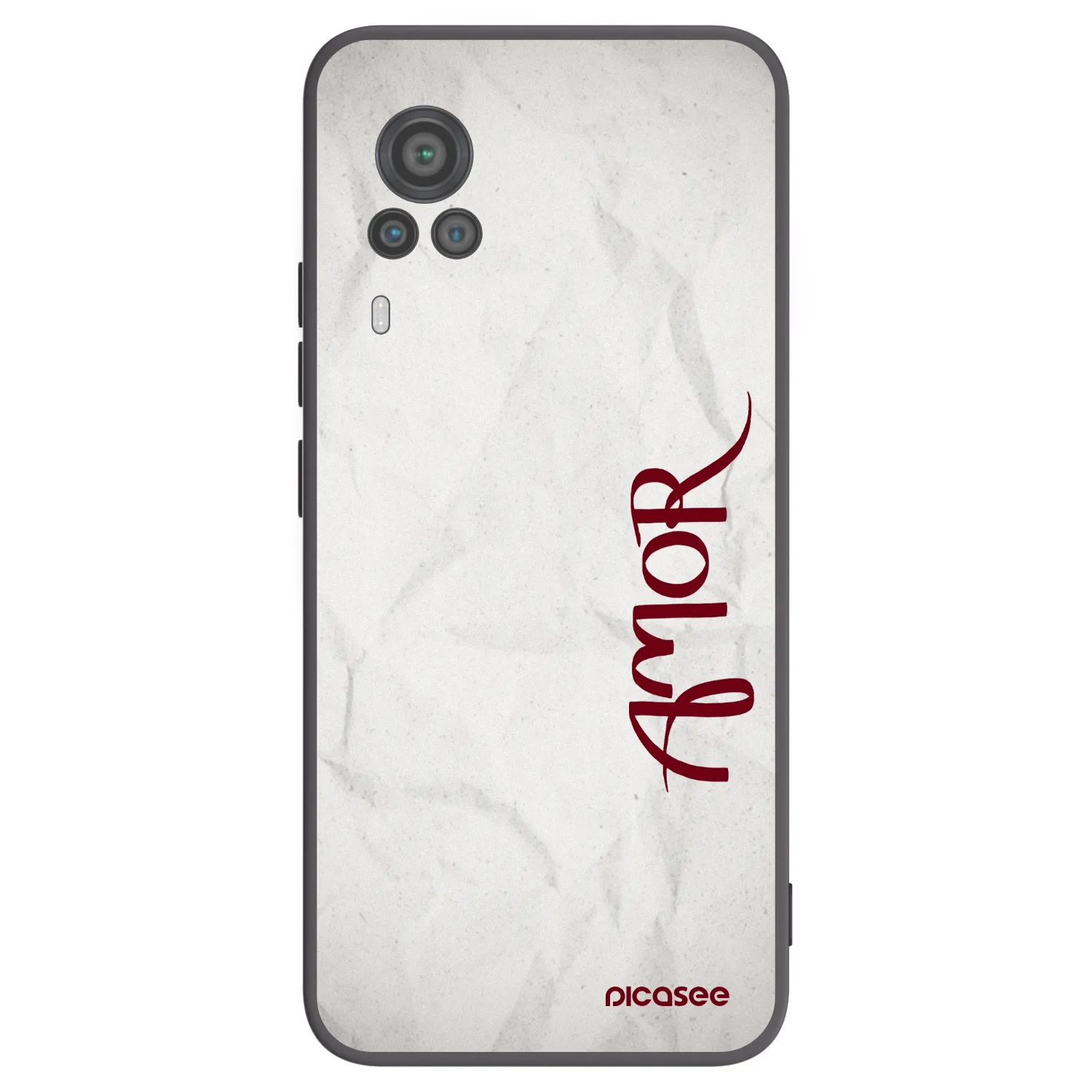 Picasee Μαύρη θήκη σιλικόνης για Vivo X60 Pro 5G - Amor