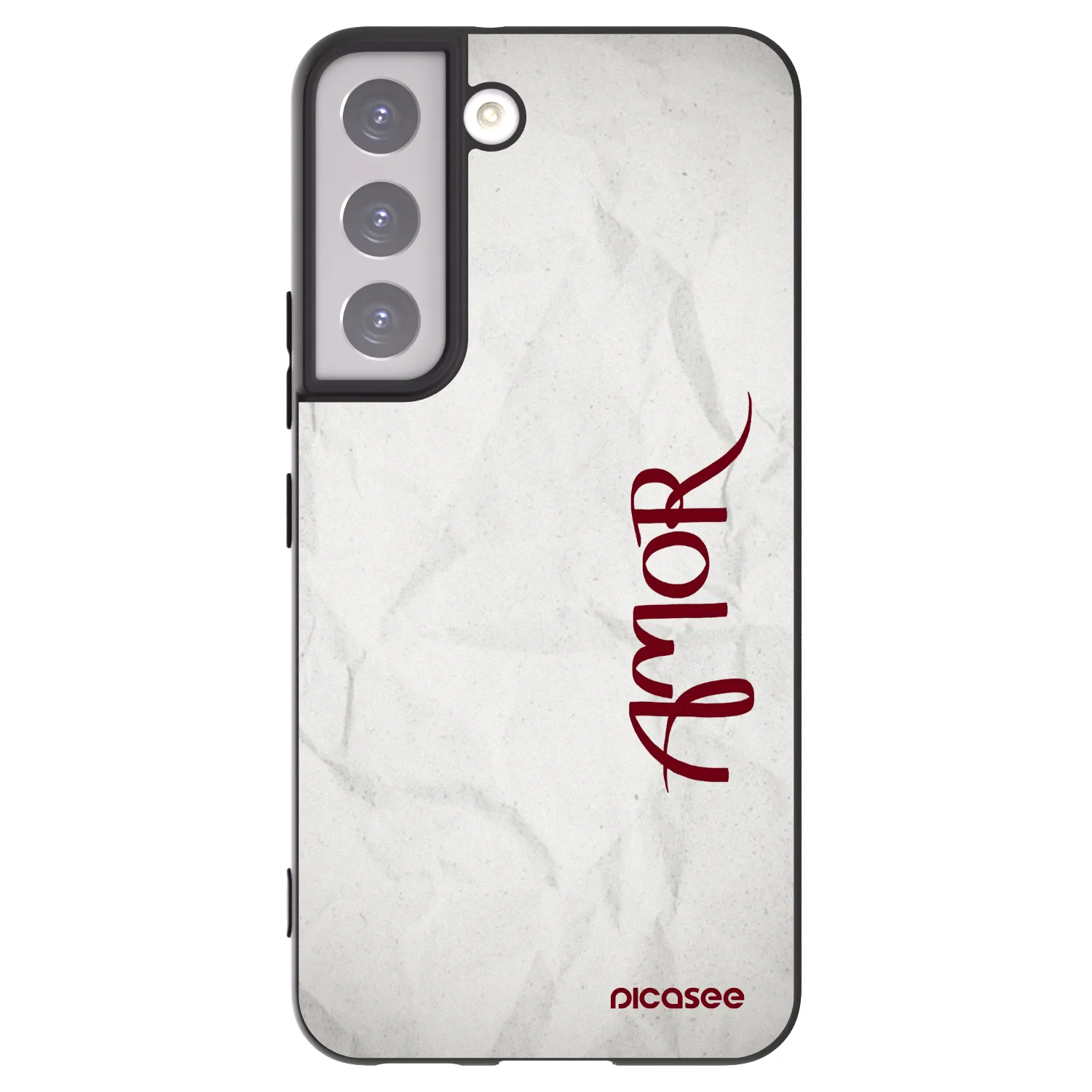 Picasee Μαύρη θήκη σιλικόνης για Samsung Galaxy S22 5G - Amor