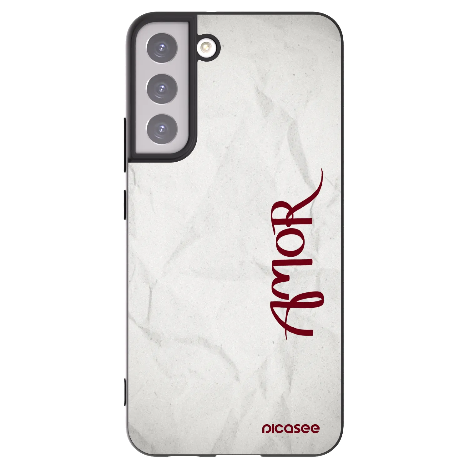 Picasee Μαύρη θήκη σιλικόνης για Samsung Galaxy S22+ 5G - Amor