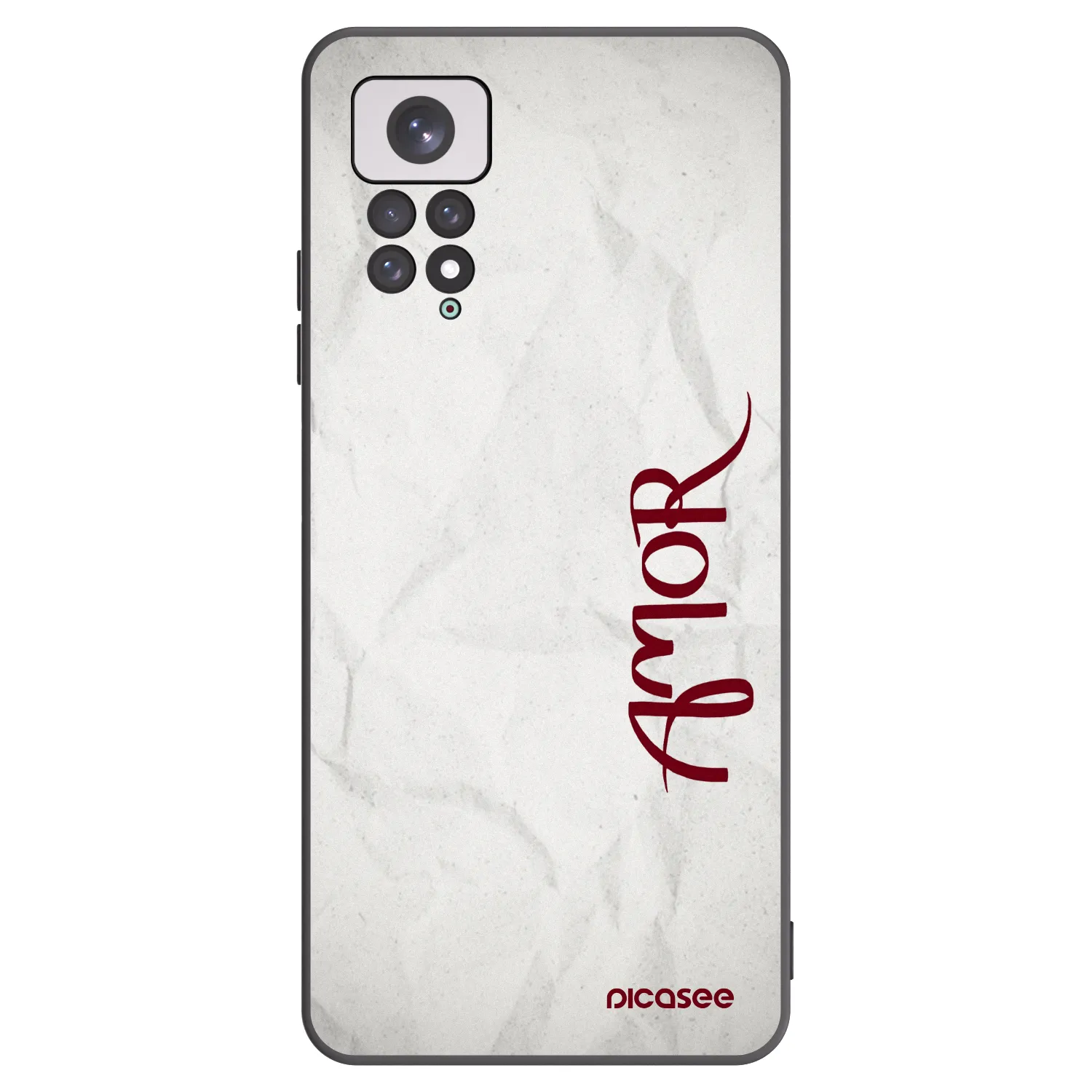 Picasee Μαύρη θήκη σιλικόνης για Xiaomi Redmi Note 11 - Amor