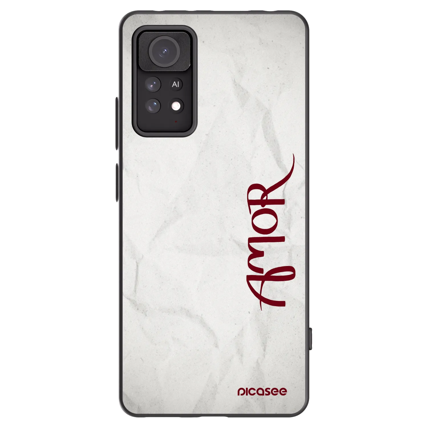 Picasee Μαύρη θήκη σιλικόνης για Xiaomi Redmi Note 11 Pro 5G - Amor
