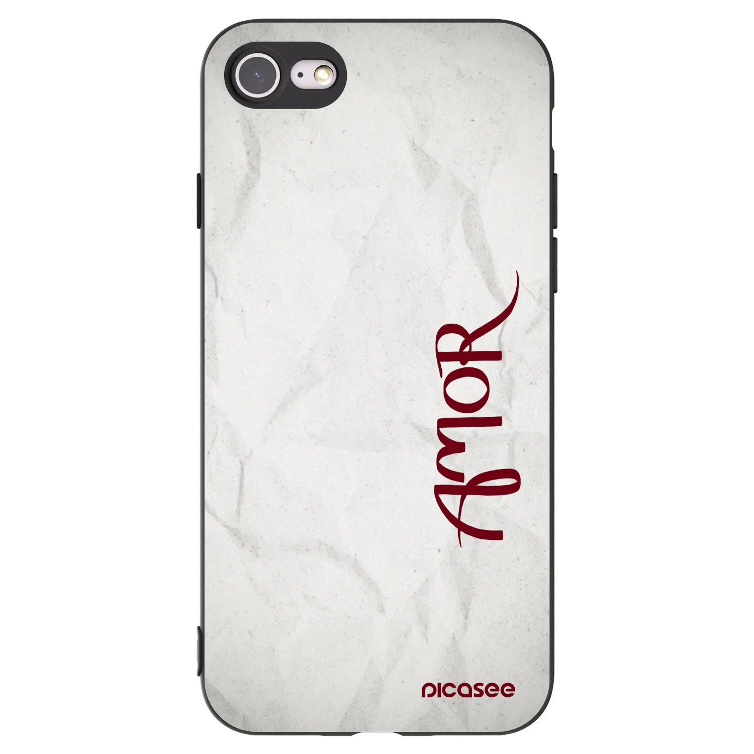 Picasee Μαύρη θήκη σιλικόνης για Apple iPhone SE 2022 - Amor
