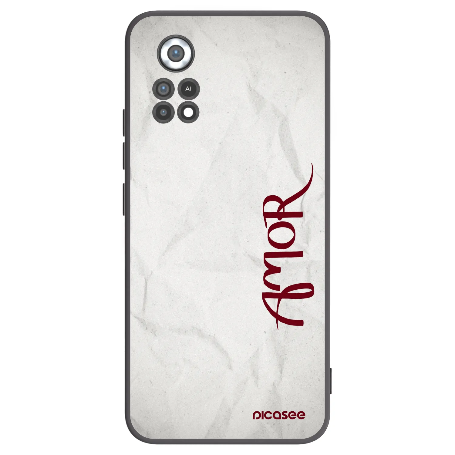 Picasee Μαύρη θήκη σιλικόνης για Xiaomi Poco X4 Pro 5G - Amor