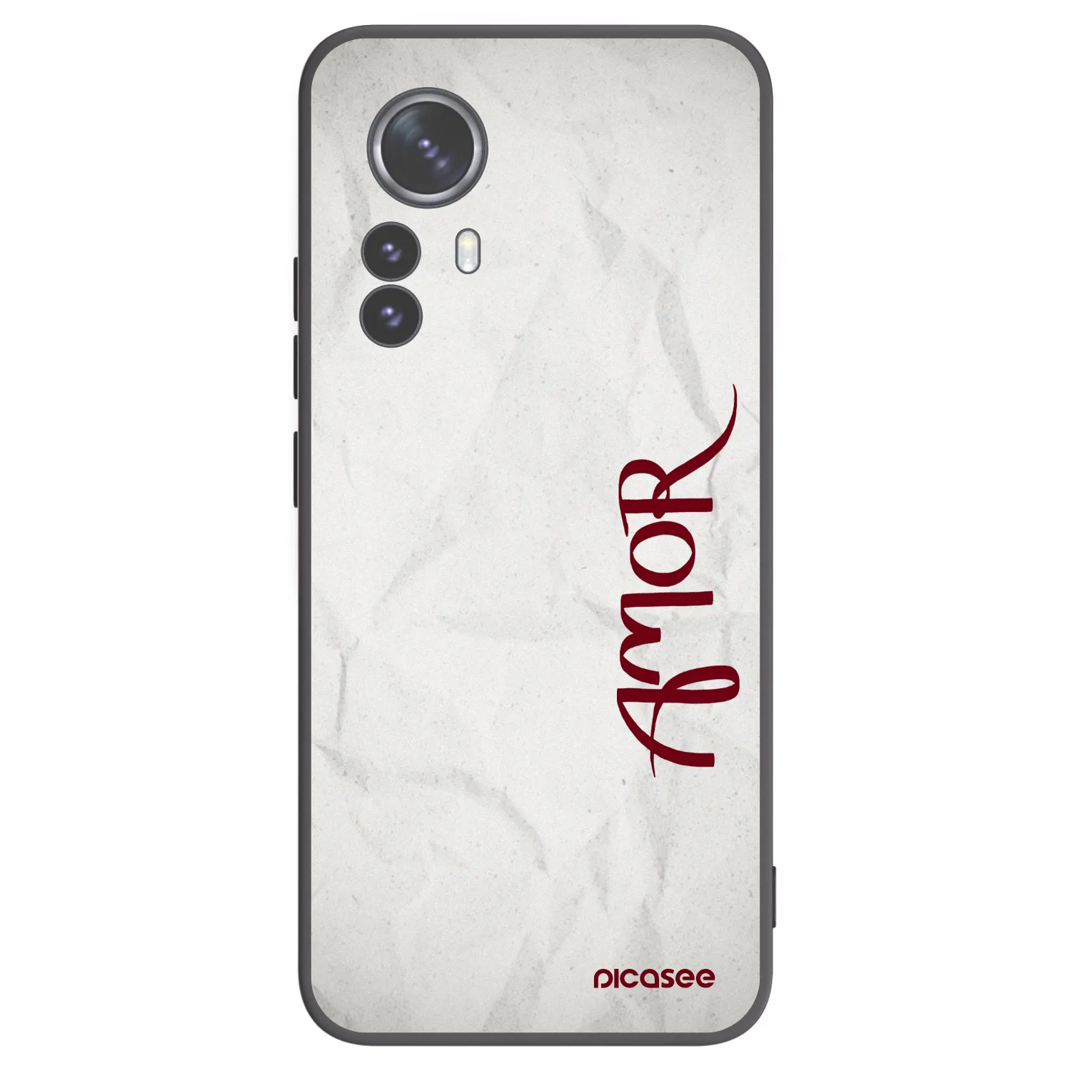Picasee Μαύρη θήκη σιλικόνης για Xiaomi 12 Pro - Amor