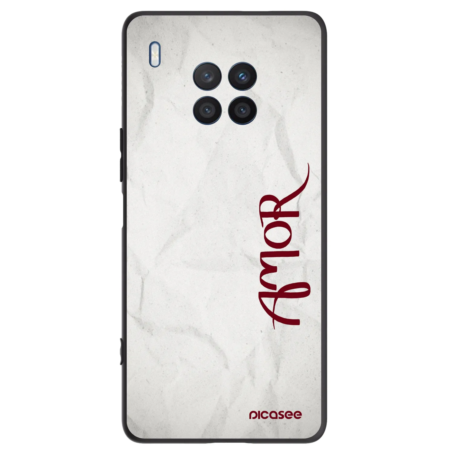 Picasee Μαύρη θήκη σιλικόνης για Honor 50 Lite - Amor