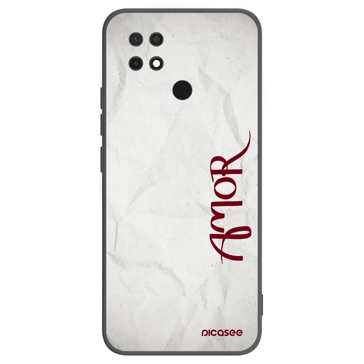 Picasee Μαύρη θήκη σιλικόνης για Xiaomi Redmi 10C - Amor