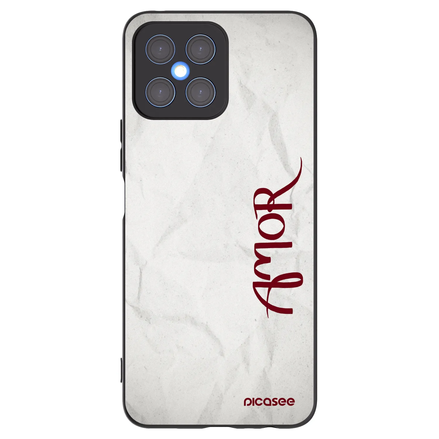 Picasee Μαύρη θήκη σιλικόνης για Honor X8 4G - Amor