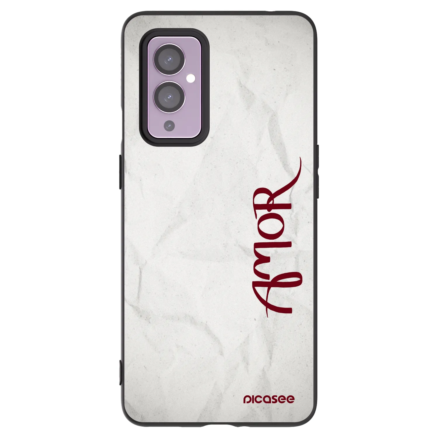 Picasee Μαύρη θήκη σιλικόνης για OnePlus 9 - Amor