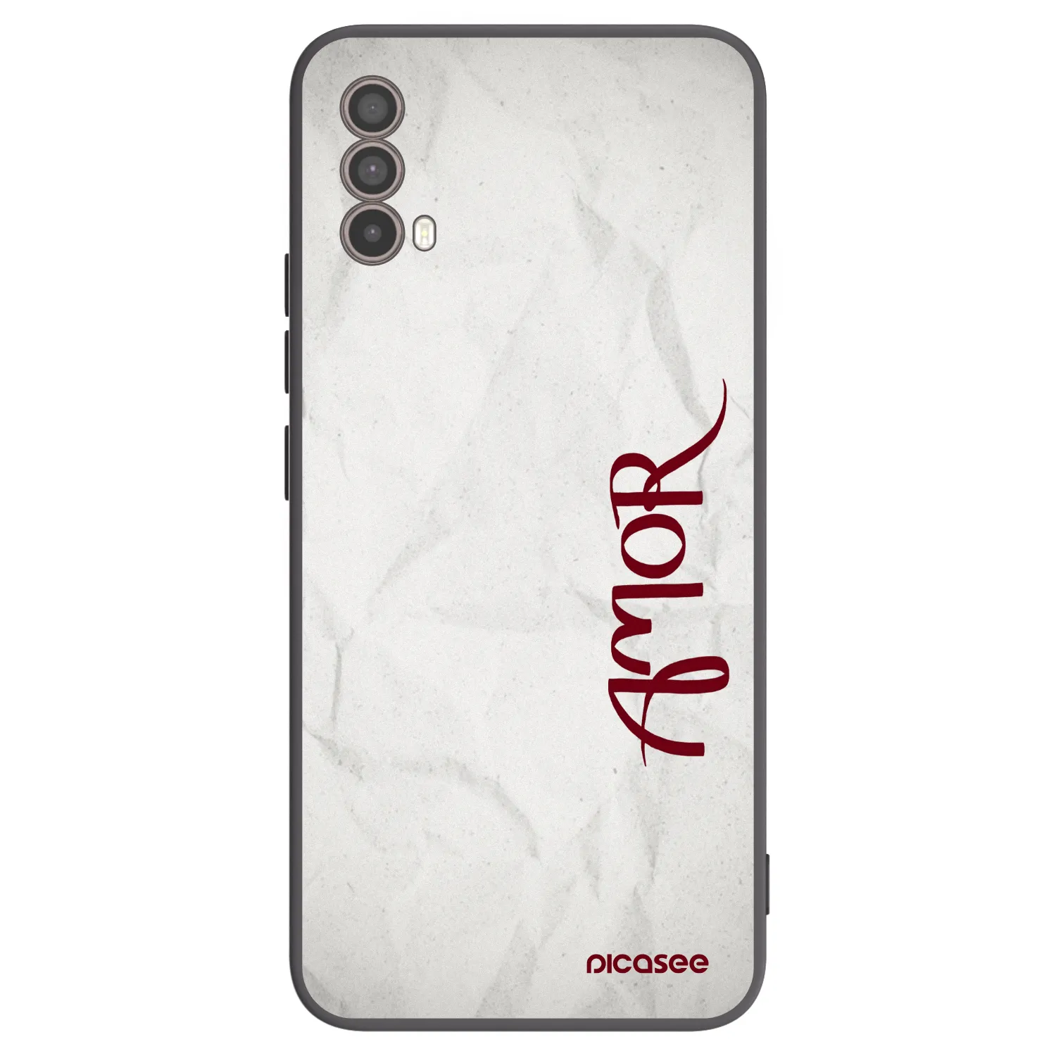 Picasee Μαύρη θήκη σιλικόνης για Motorola Moto E40 - Amor