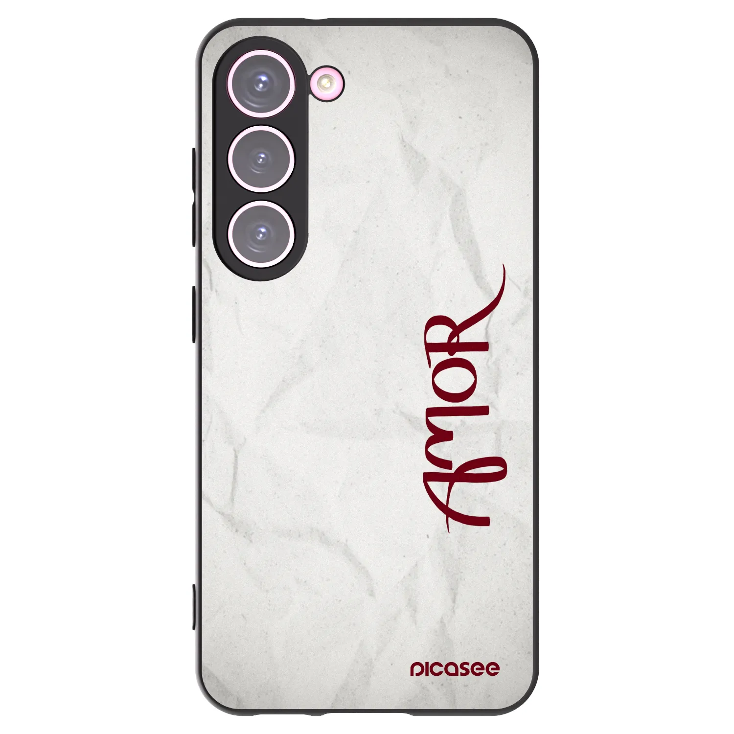 Picasee Μαύρη θήκη σιλικόνης για Samsung Galaxy S23 5G - Amor