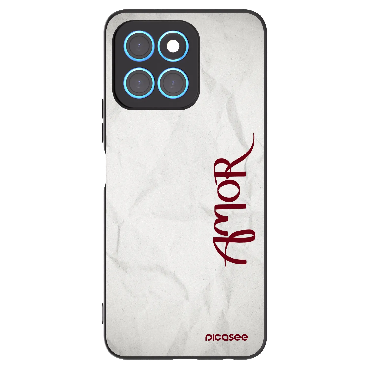 Picasee Μαύρη θήκη σιλικόνης για Honor X8 5G - Amor