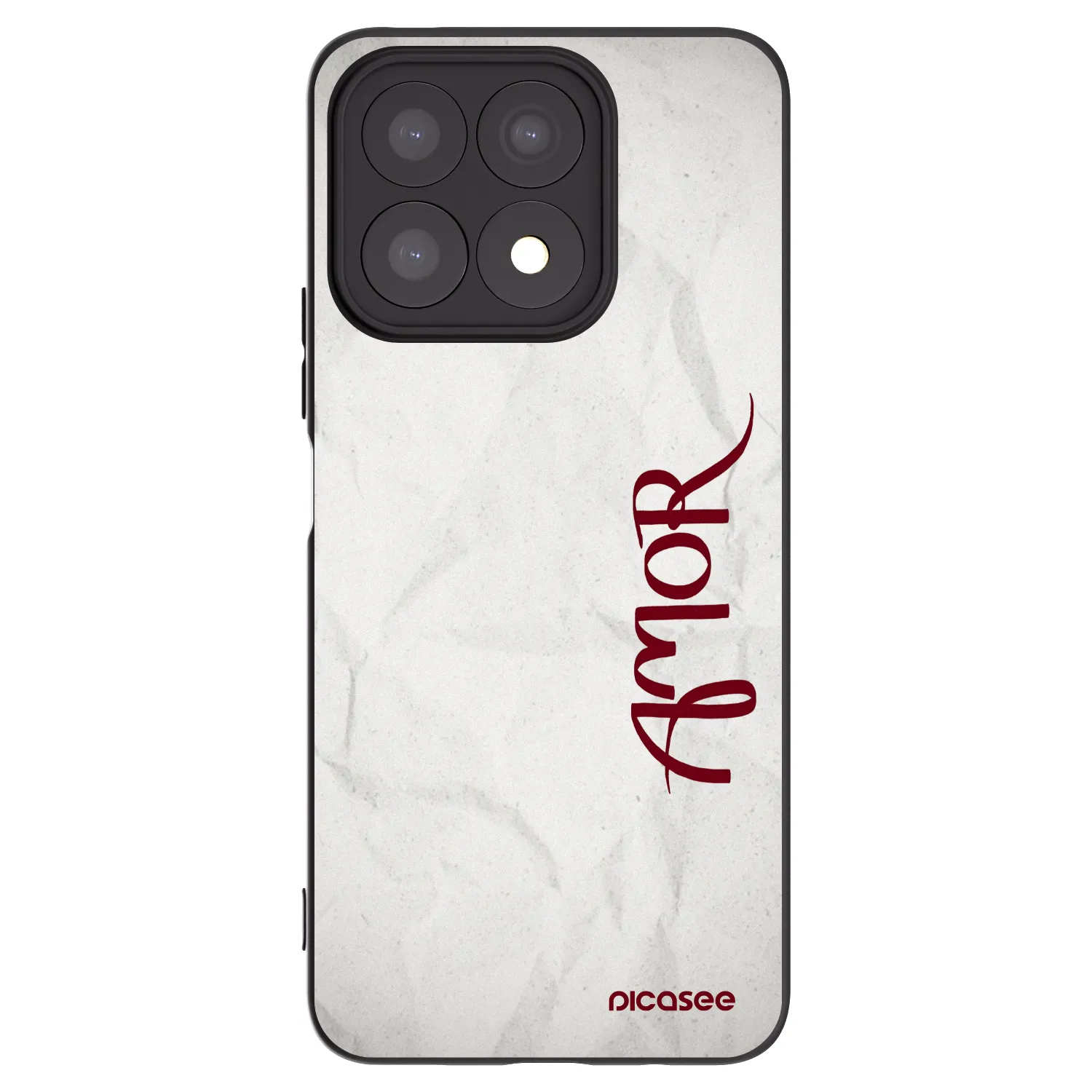 Picasee Μαύρη θήκη σιλικόνης για Honor X8a - Amor