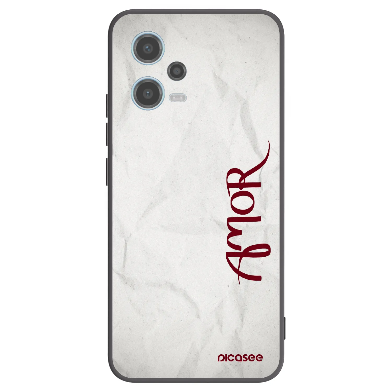 Picasee Μαύρη θήκη σιλικόνης για Xiaomi Redmi Note 12 5G - Amor