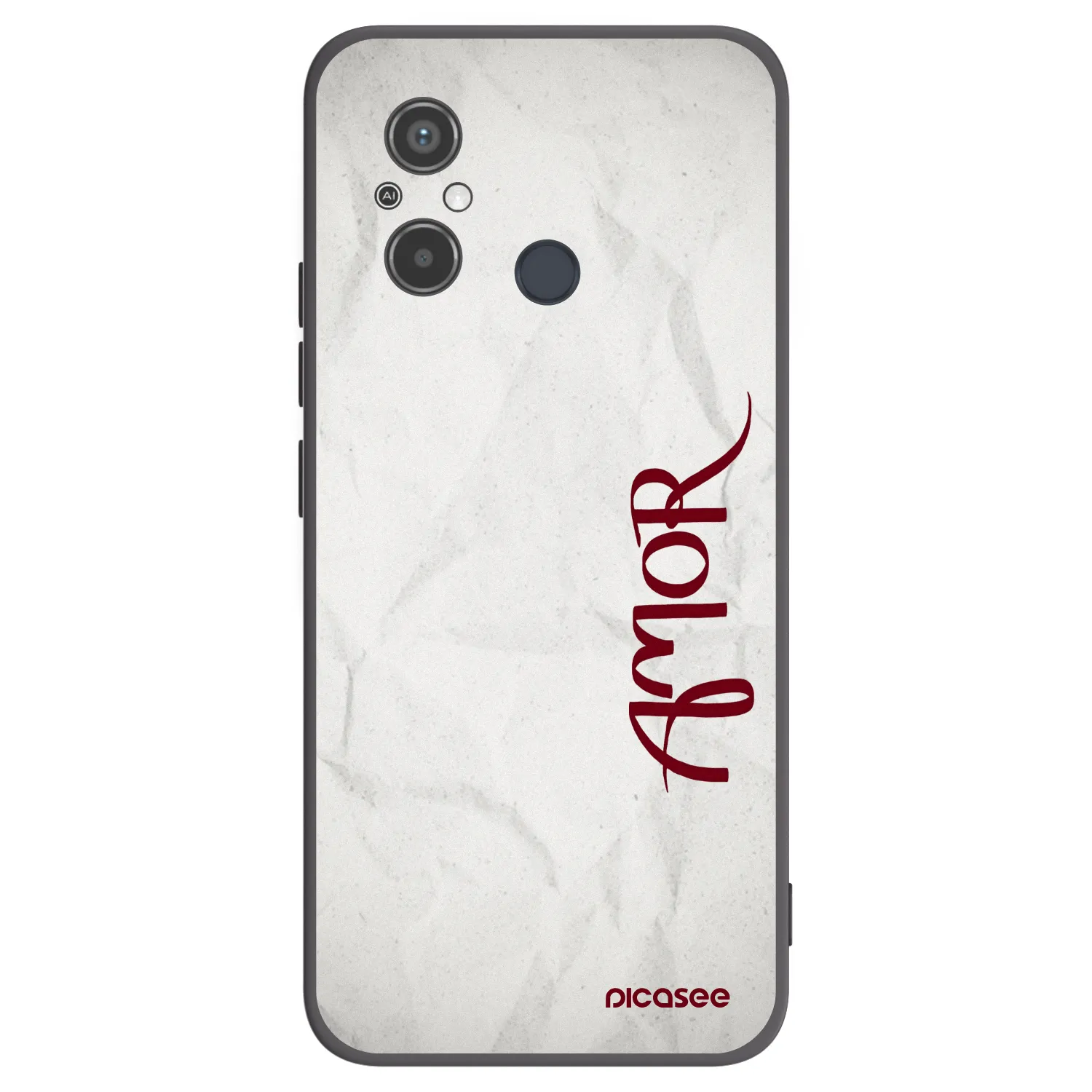 Picasee Μαύρη θήκη σιλικόνης για Xiaomi Redmi 12C - Amor