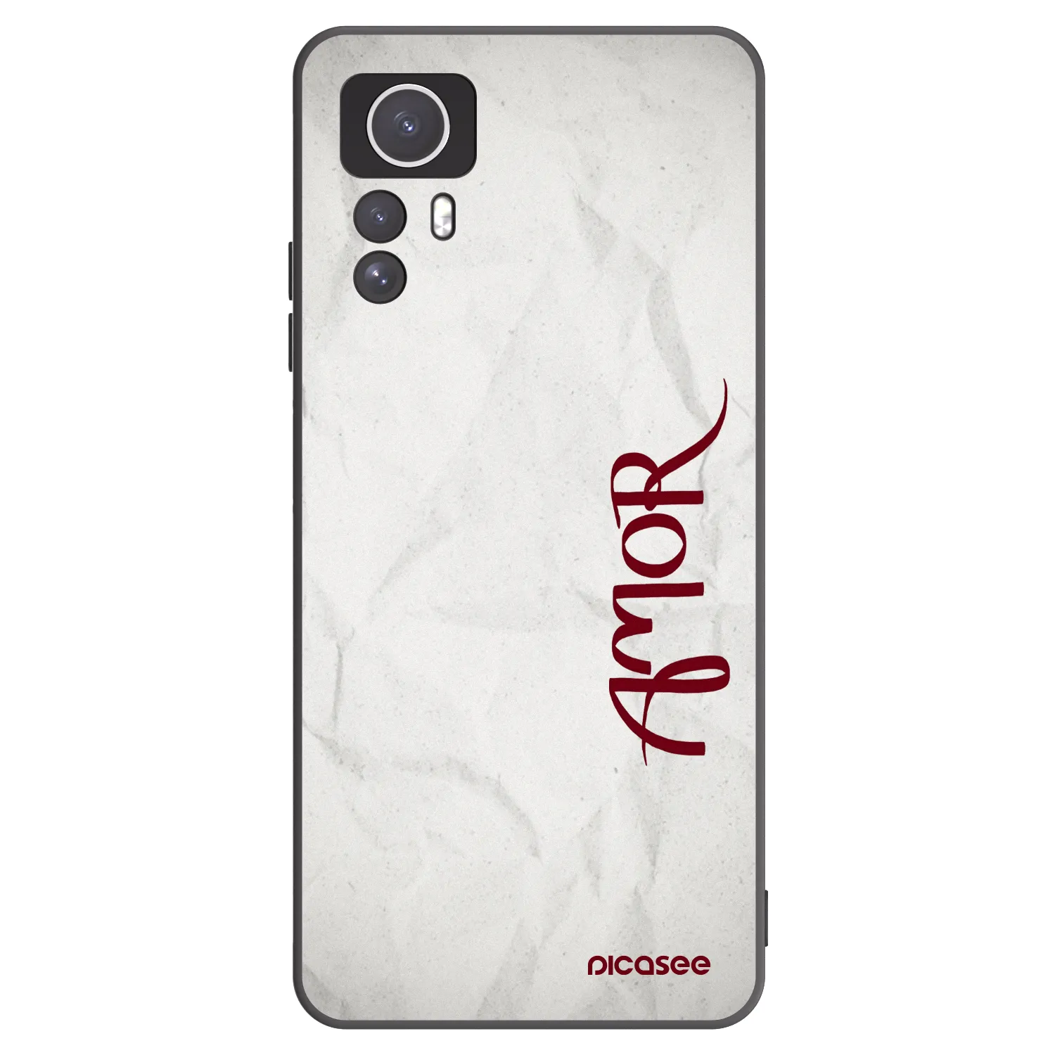 Picasee Μαύρη θήκη σιλικόνης για Xiaomi Redmi Note 12S - Amor