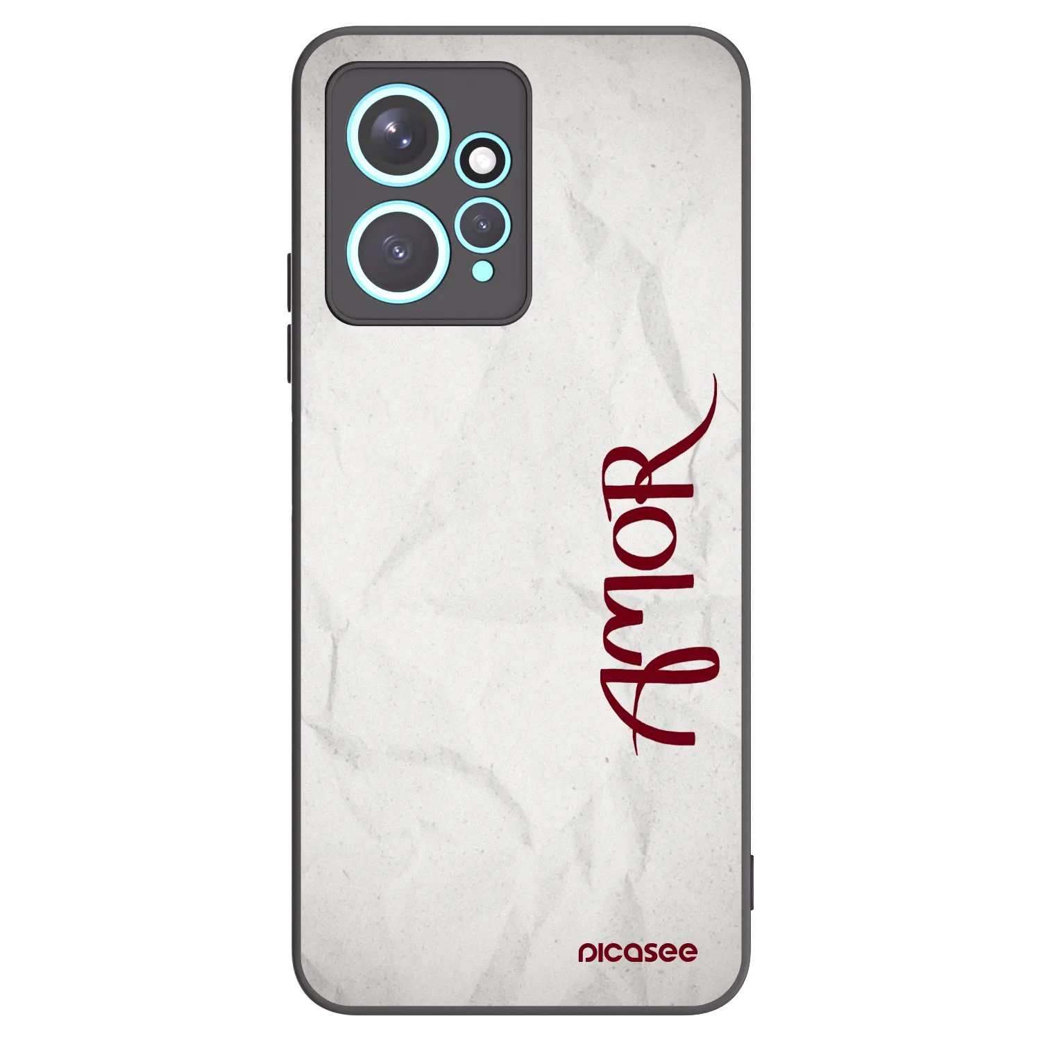 Picasee Μαύρη θήκη σιλικόνης για Xiaomi Redmi Note 12 4G - Amor
