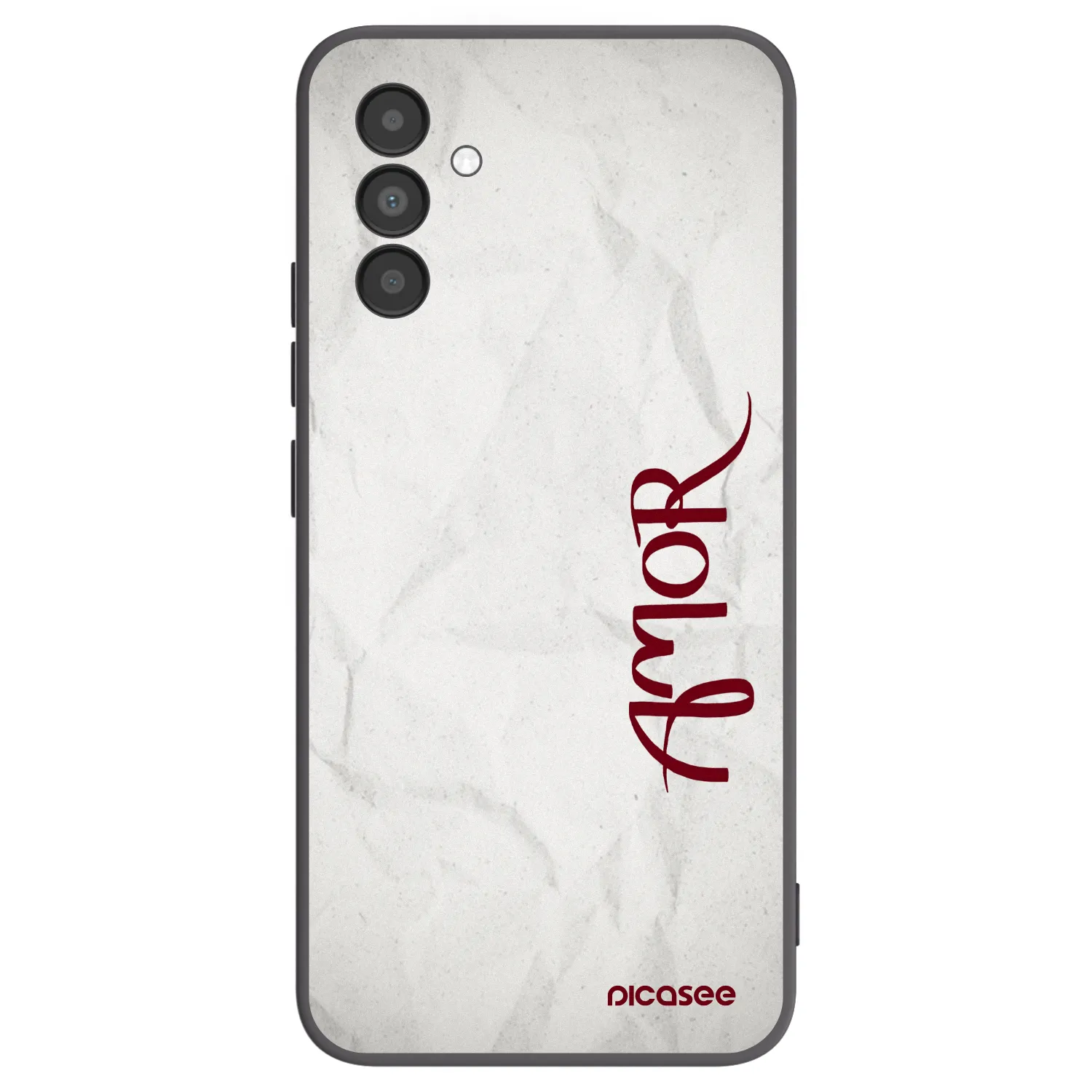 Picasee Μαύρη θήκη σιλικόνης για Samsung Galaxy A04s A047F - Amor
