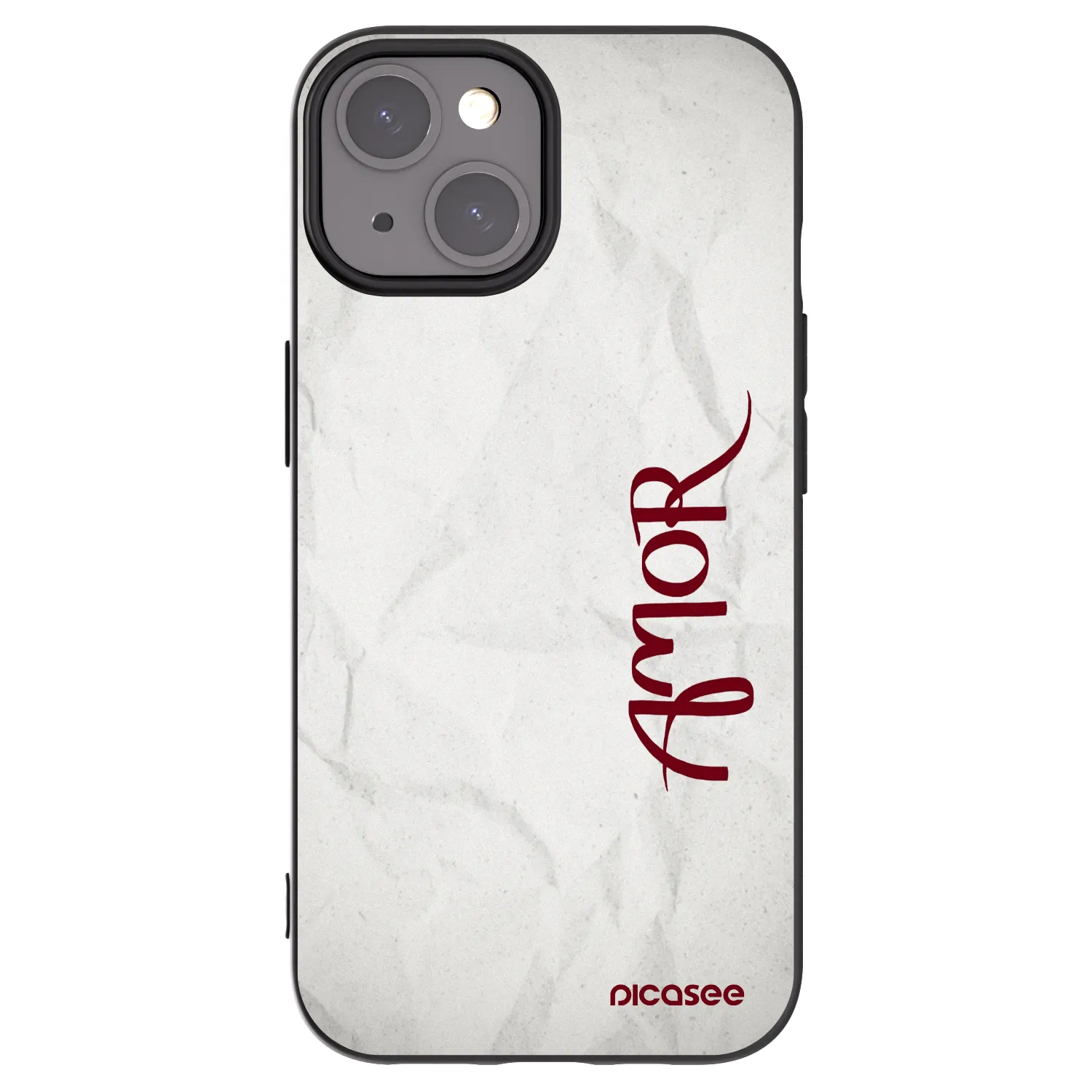 Picasee Μαύρη θήκη σιλικόνης για Apple iPhone 15 - Amor
