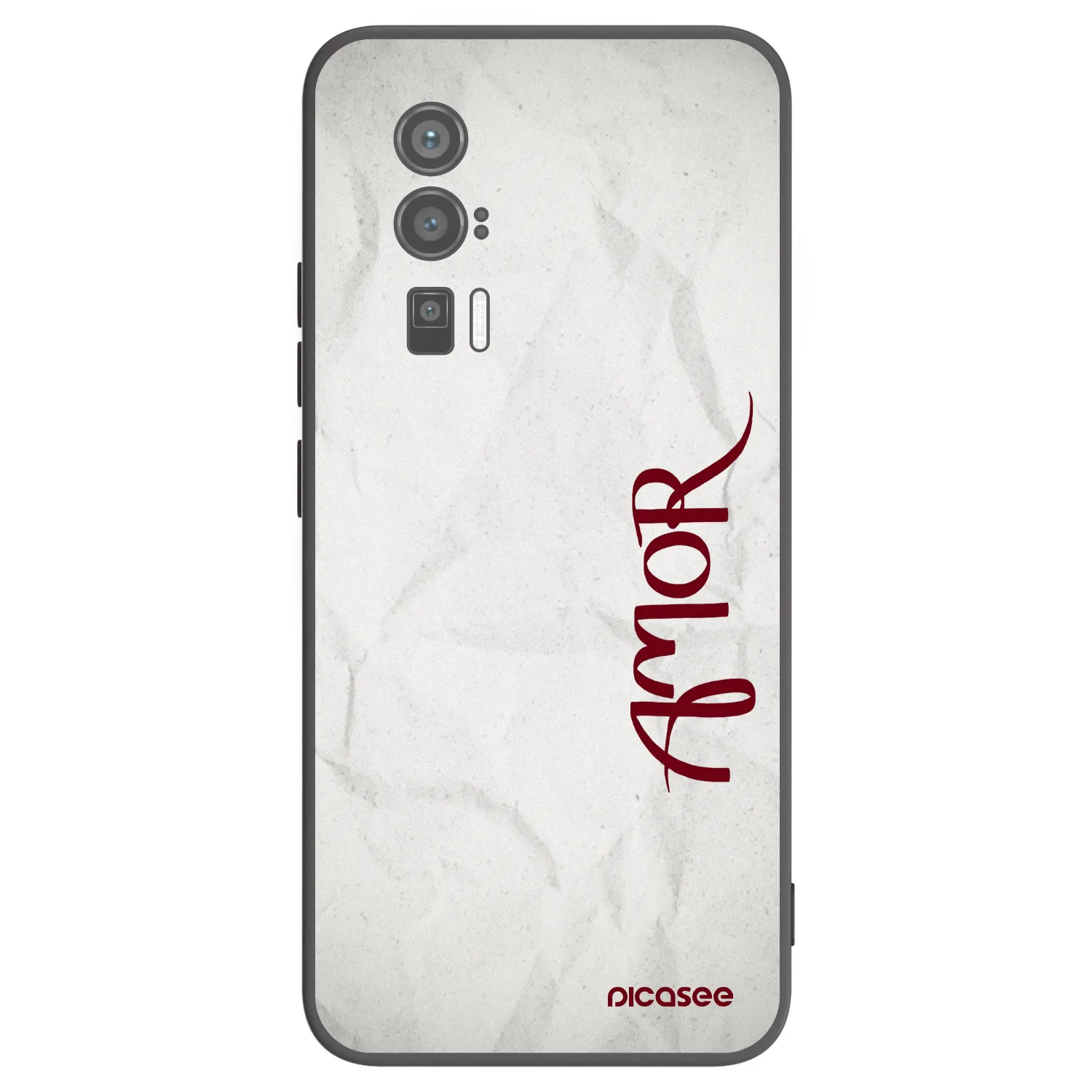 Picasee Μαύρη θήκη σιλικόνης για Xiaomi Poco F5 Pro 5G - Amor