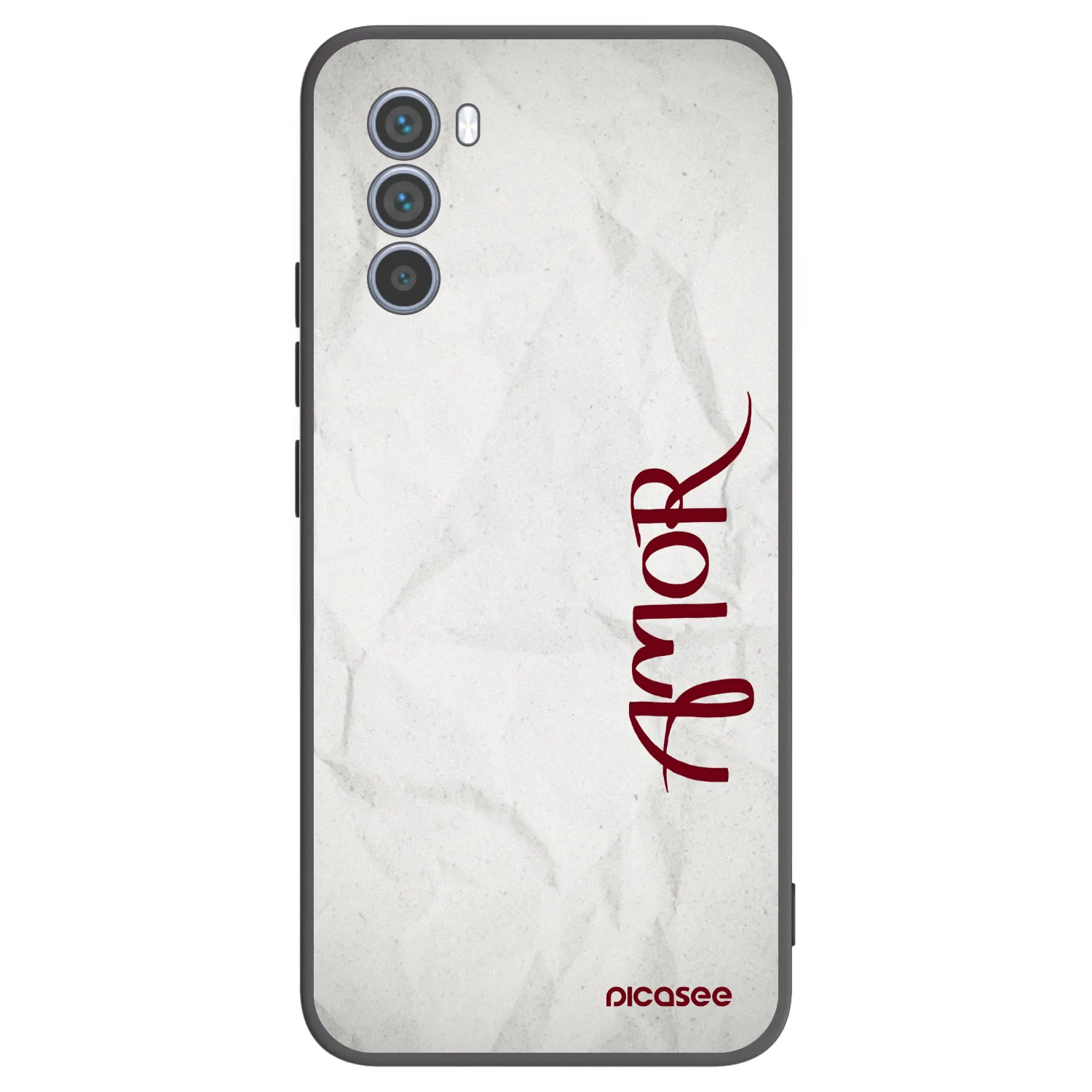 Picasee Μαύρη θήκη σιλικόνης για Motorola Moto G62 - Amor