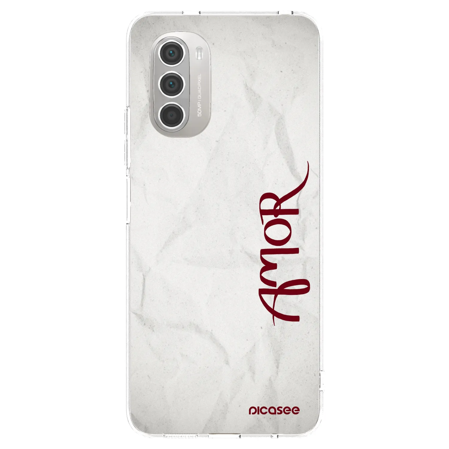 Picasee διαφανής θήκη σιλικόνης Motorola Moto G51 - Amor