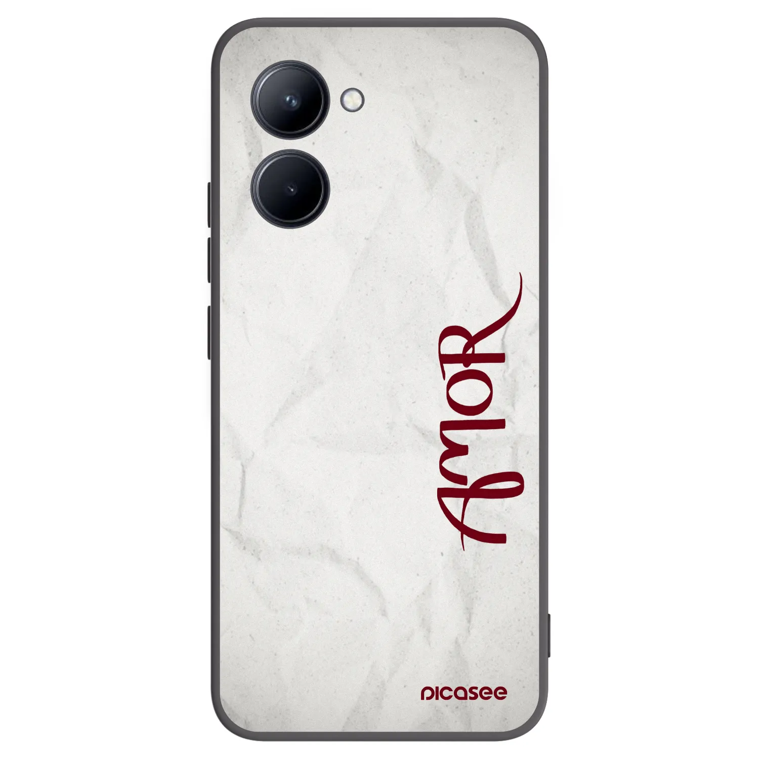 Picasee Μαύρη θήκη σιλικόνης για Realme C33 (2023) - Amor
