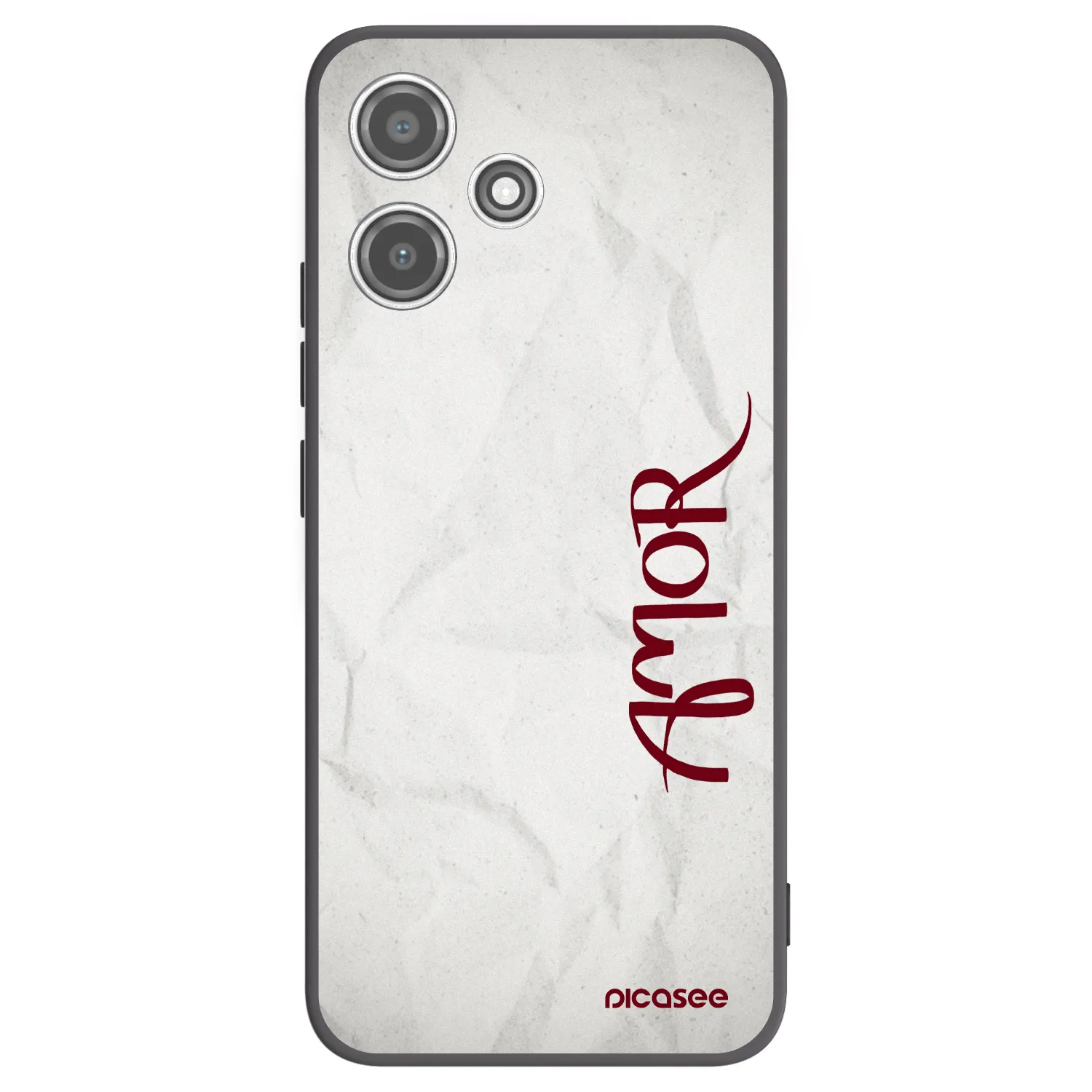 Picasee Μαύρη θήκη σιλικόνης για Xiaomi Redmi 12 5G - Amor