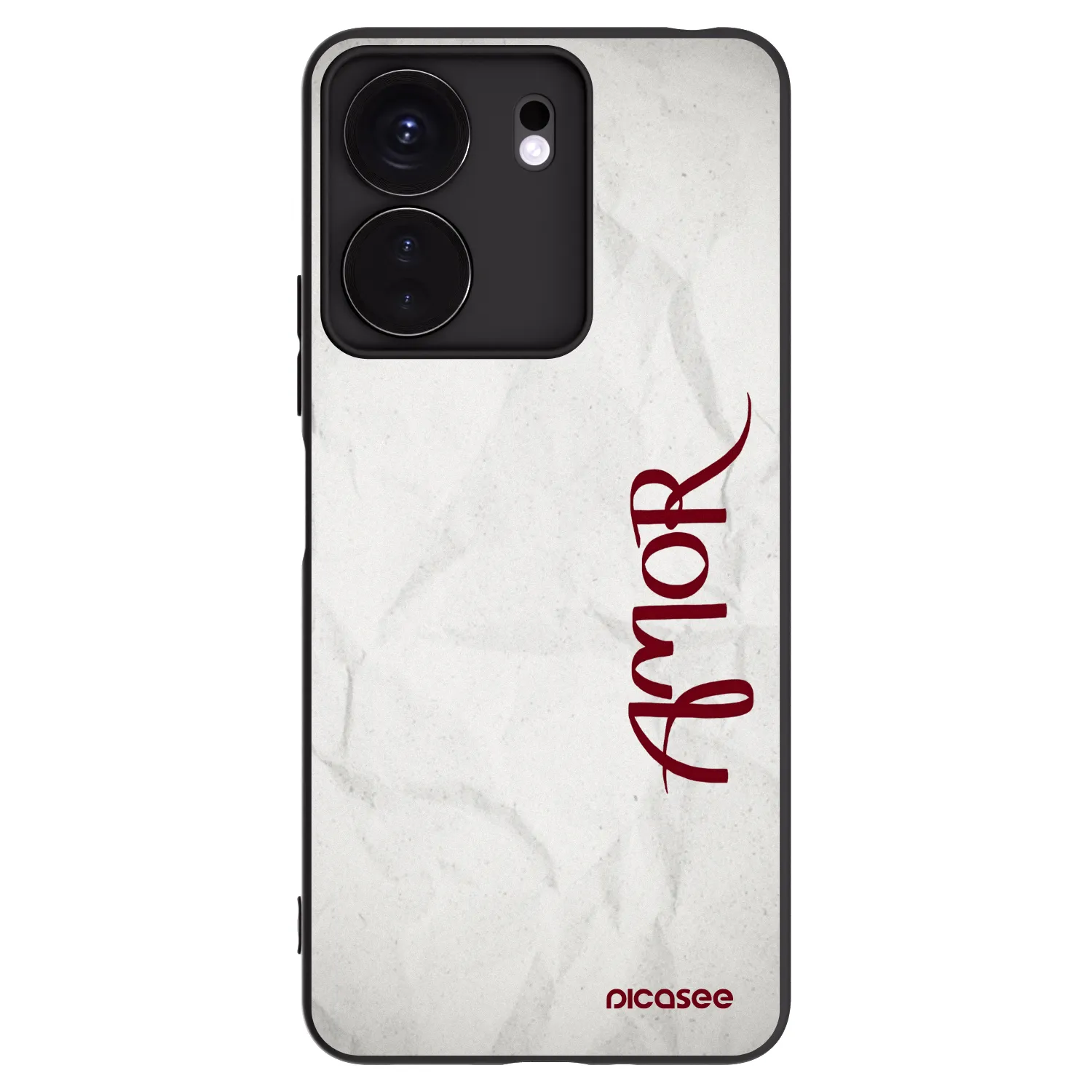 Picasee Μαύρη θήκη σιλικόνης για Xiaomi Redmi 13C 4G - Amor