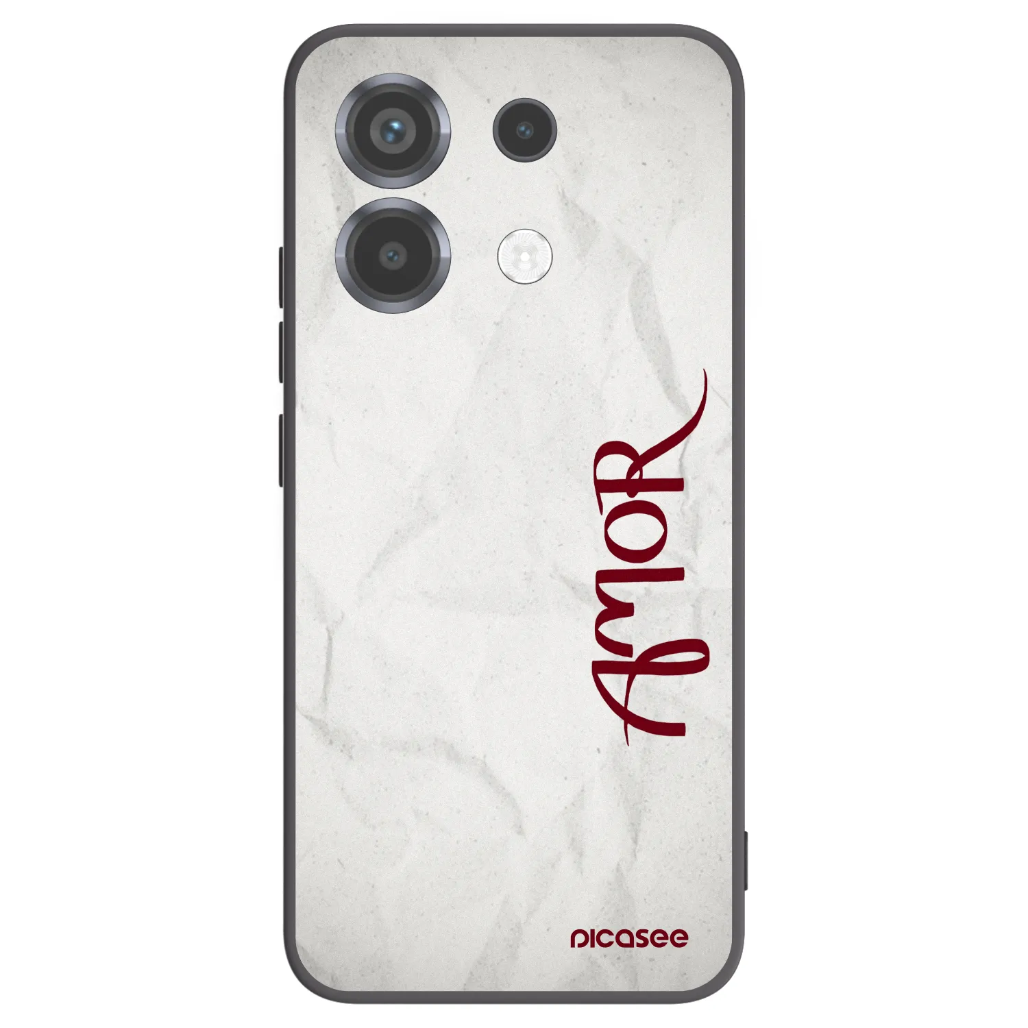 Picasee Μαύρη θήκη σιλικόνης για Xiaomi Poco X6 - Amor